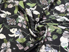 SATIN FLUIDE FOND NOIR SAVANE VERTE MULTICO CHIC - My Little Coupon