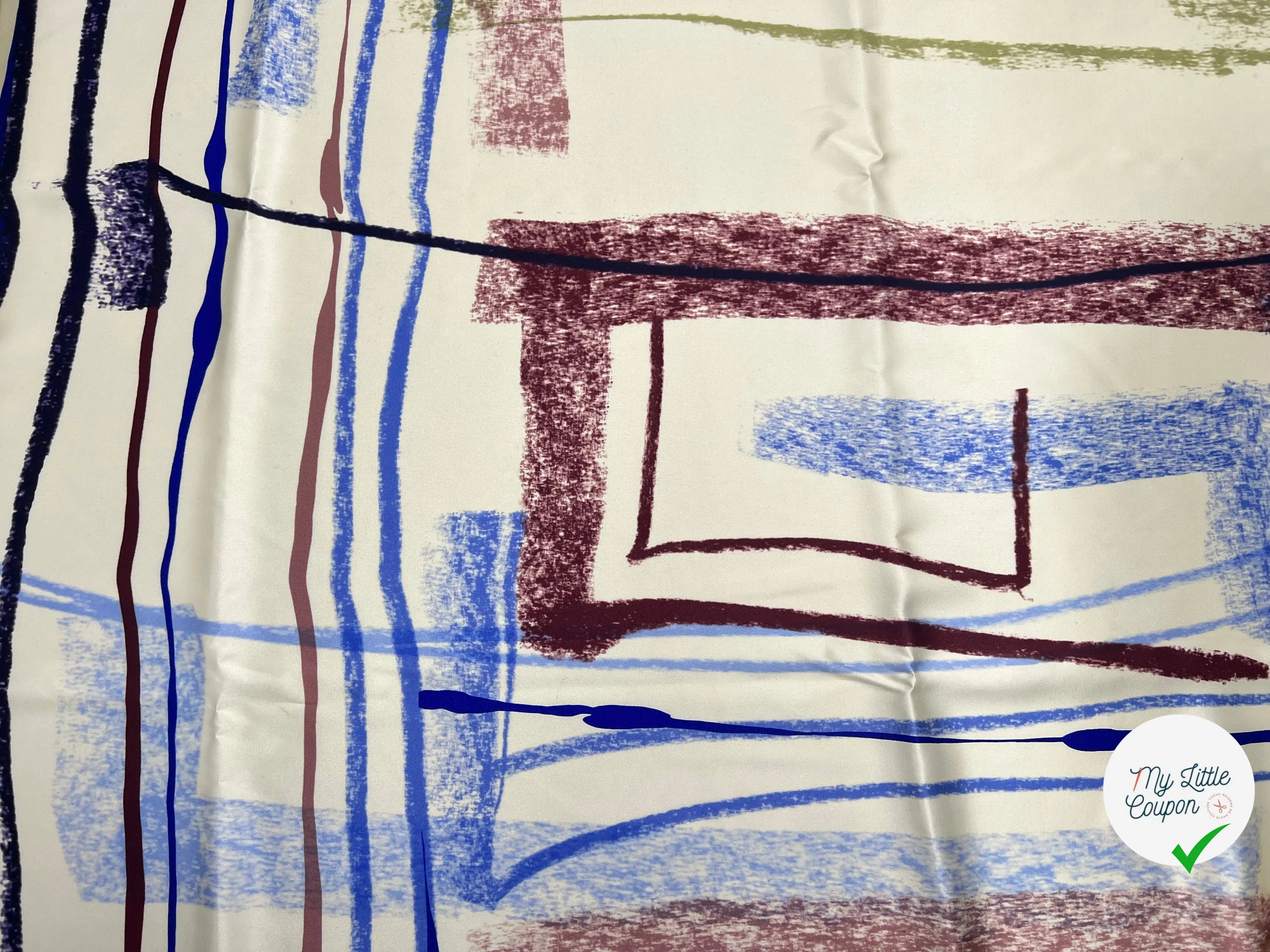 SATIN GÉOMÉTRIQUE PAINTING PRINT - My Little Coupon - tissu - coudre