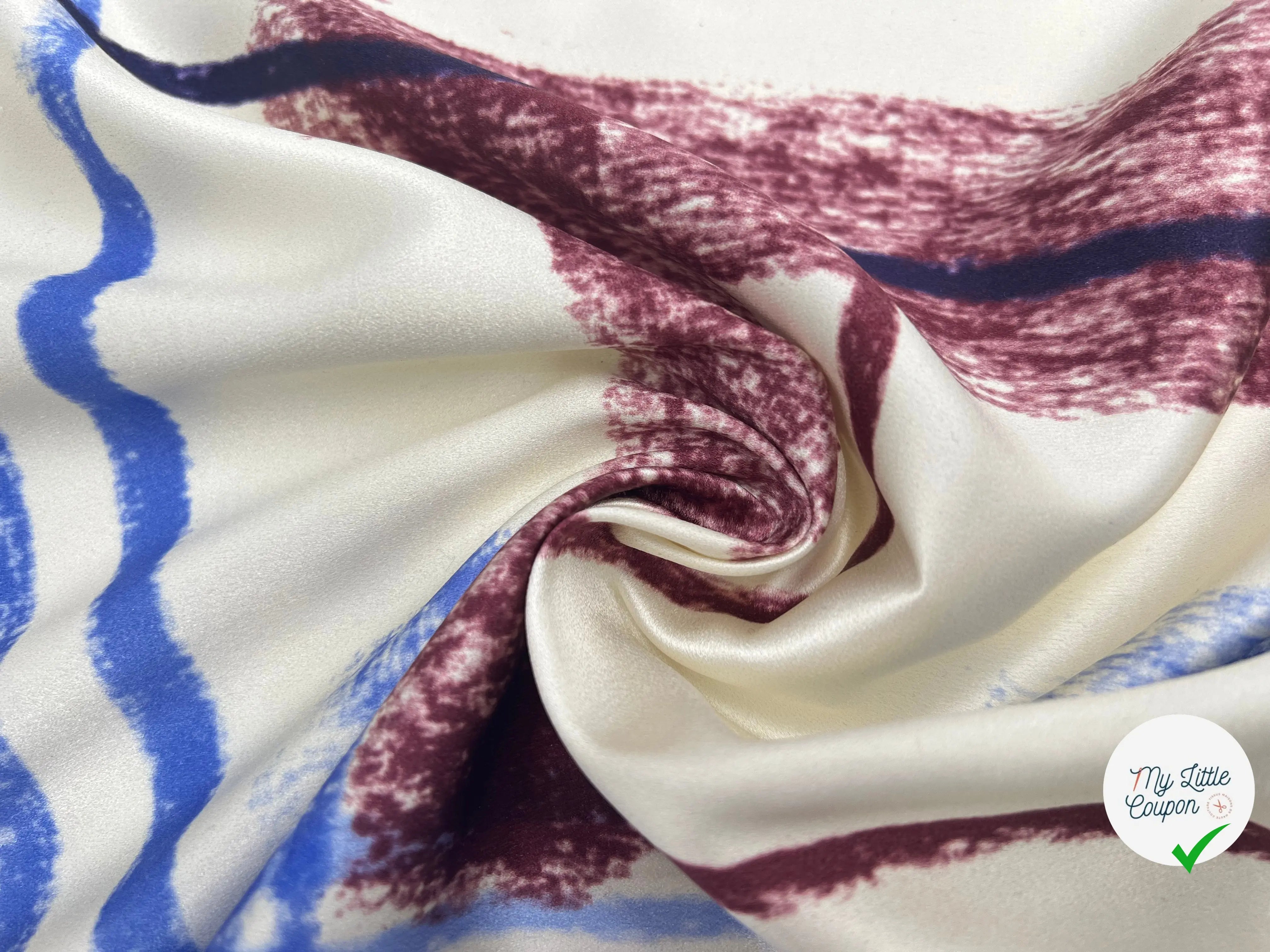 SATIN GÉOMÉTRIQUE PAINTING PRINT - My Little Coupon - tissu - coudre