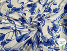SATIN HEAVY PAPILLONS ET FLEURS D'AZUR - My Little Coupon