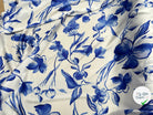 SATIN HEAVY PAPILLONS ET FLEURS D'AZUR - My Little Coupon