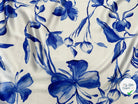 SATIN HEAVY PAPILLONS ET FLEURS D'AZUR - My Little Coupon
