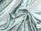 SATIN IMPRIMÉ POIS BLEU CIEL - My Little Coupon
