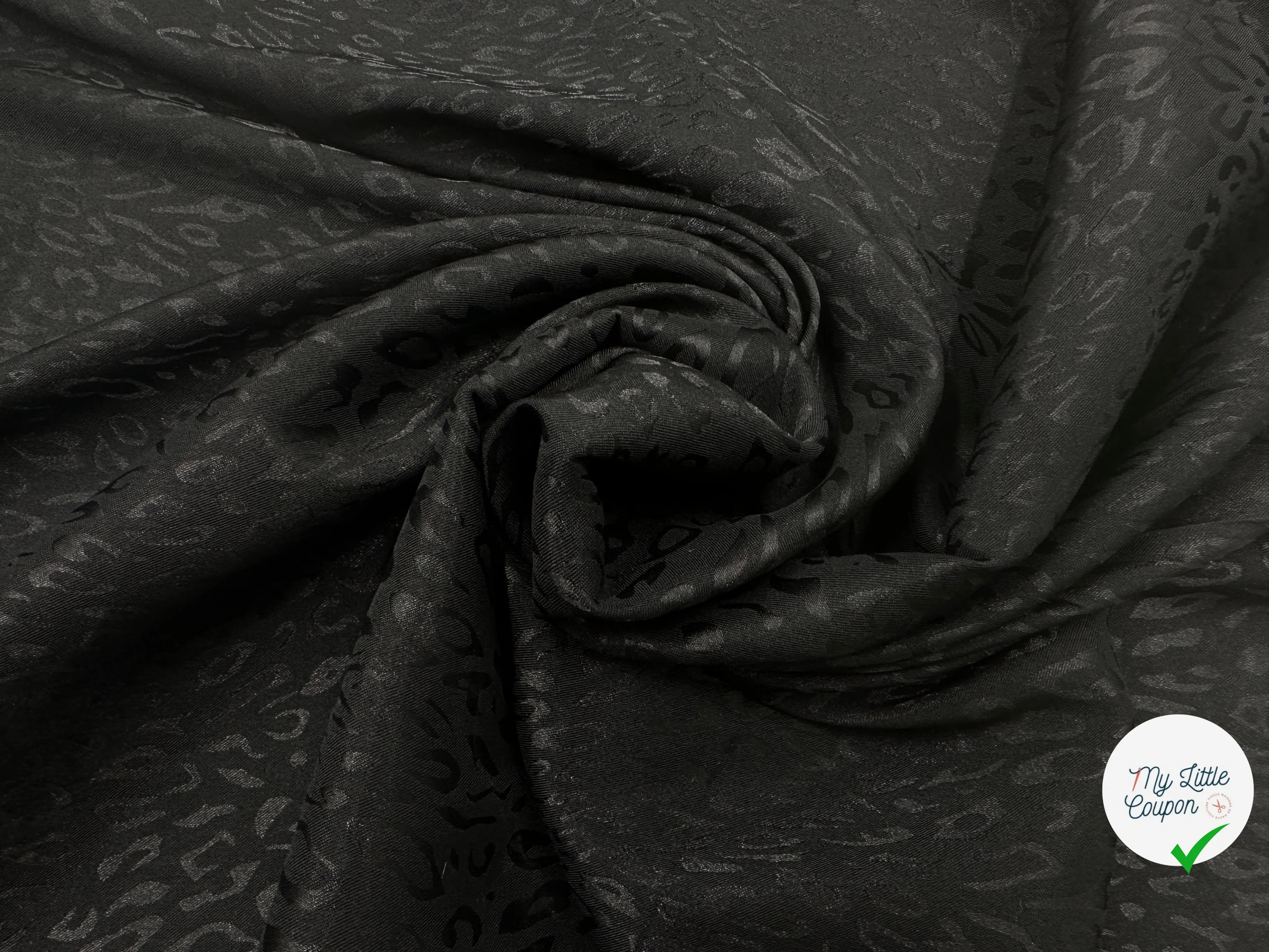 SATIN JACQUARD LÉOPARD NOIR CHIC MLC INTERN