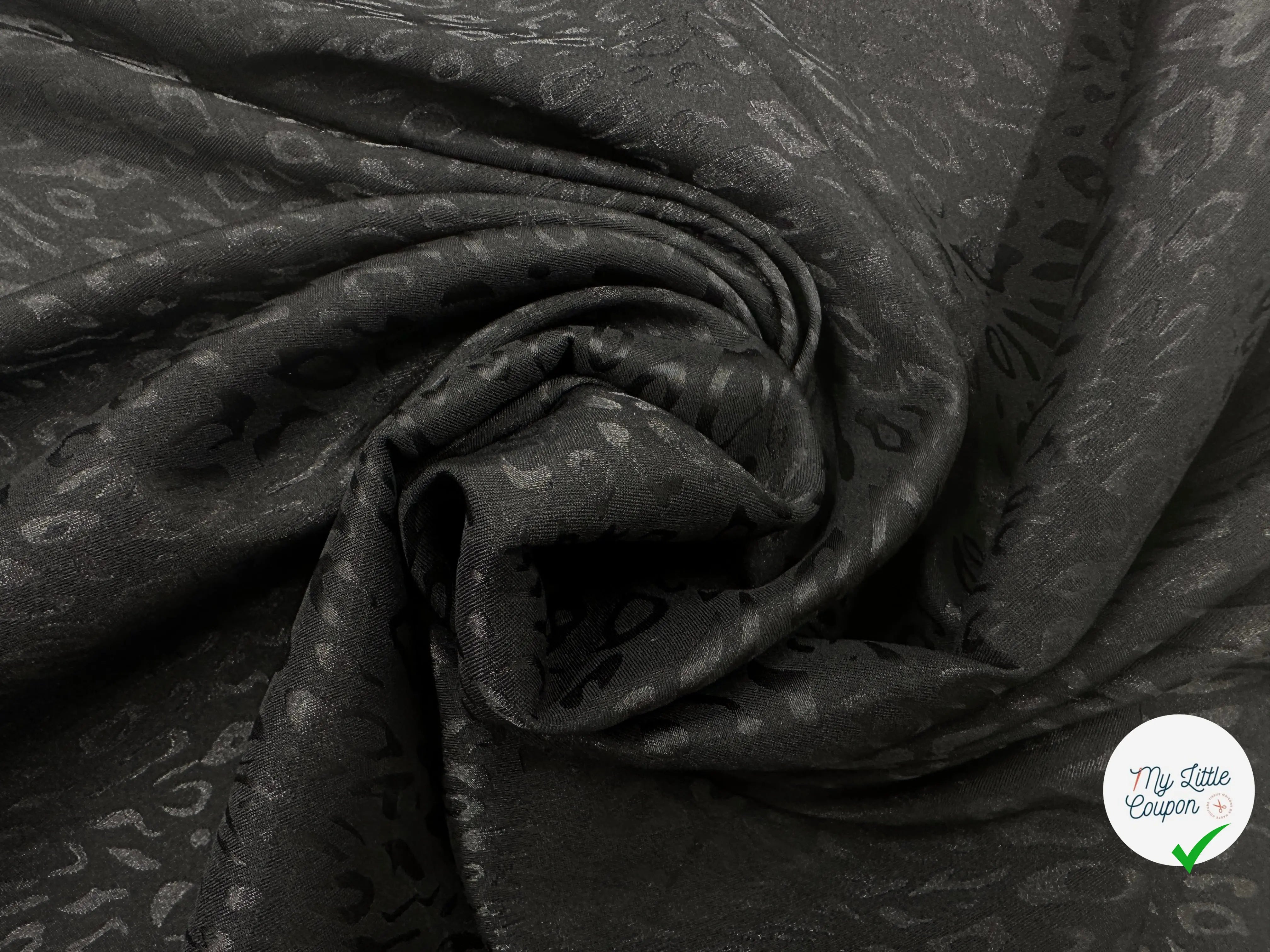 SATIN JACQUARD LÉOPARD NOIR CHIC MLC INTERN