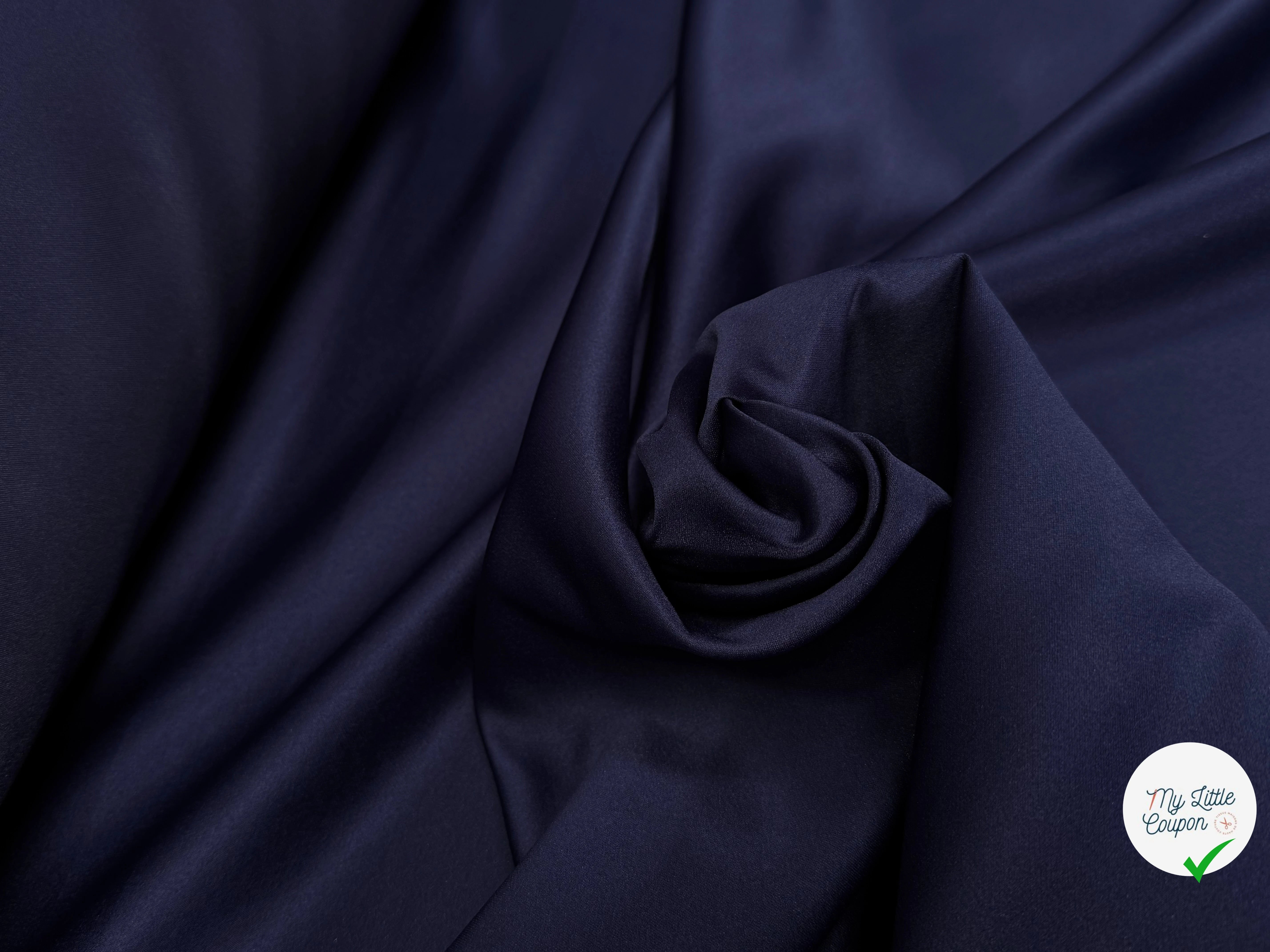 SATIN LOURD BELLE TENUE BLEU MARRINE - My Little Coupon