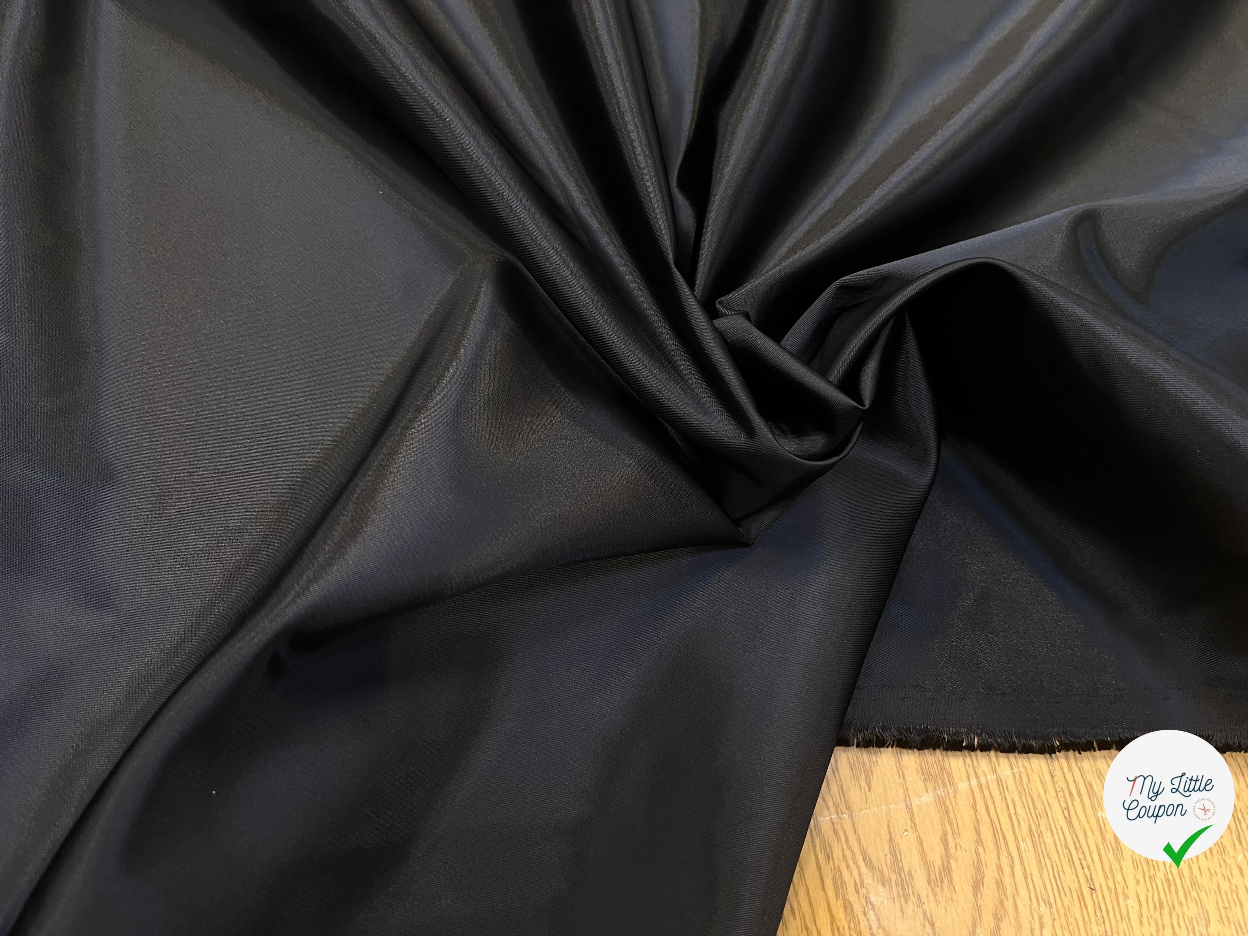 SATIN LOURD NOIR 58% COTON - My Little Coupon