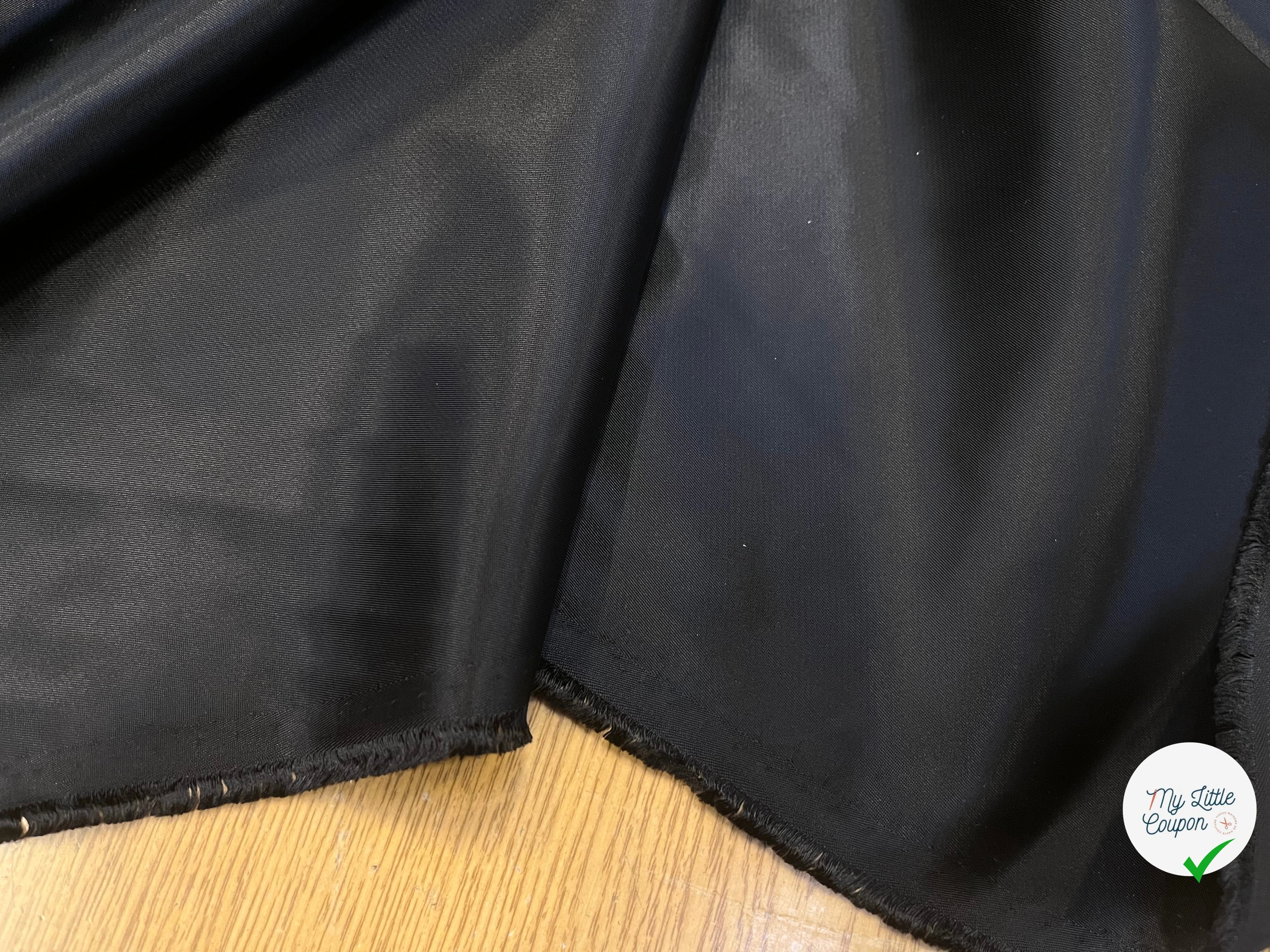 SATIN LOURD NOIR 58% COTON - My Little Coupon