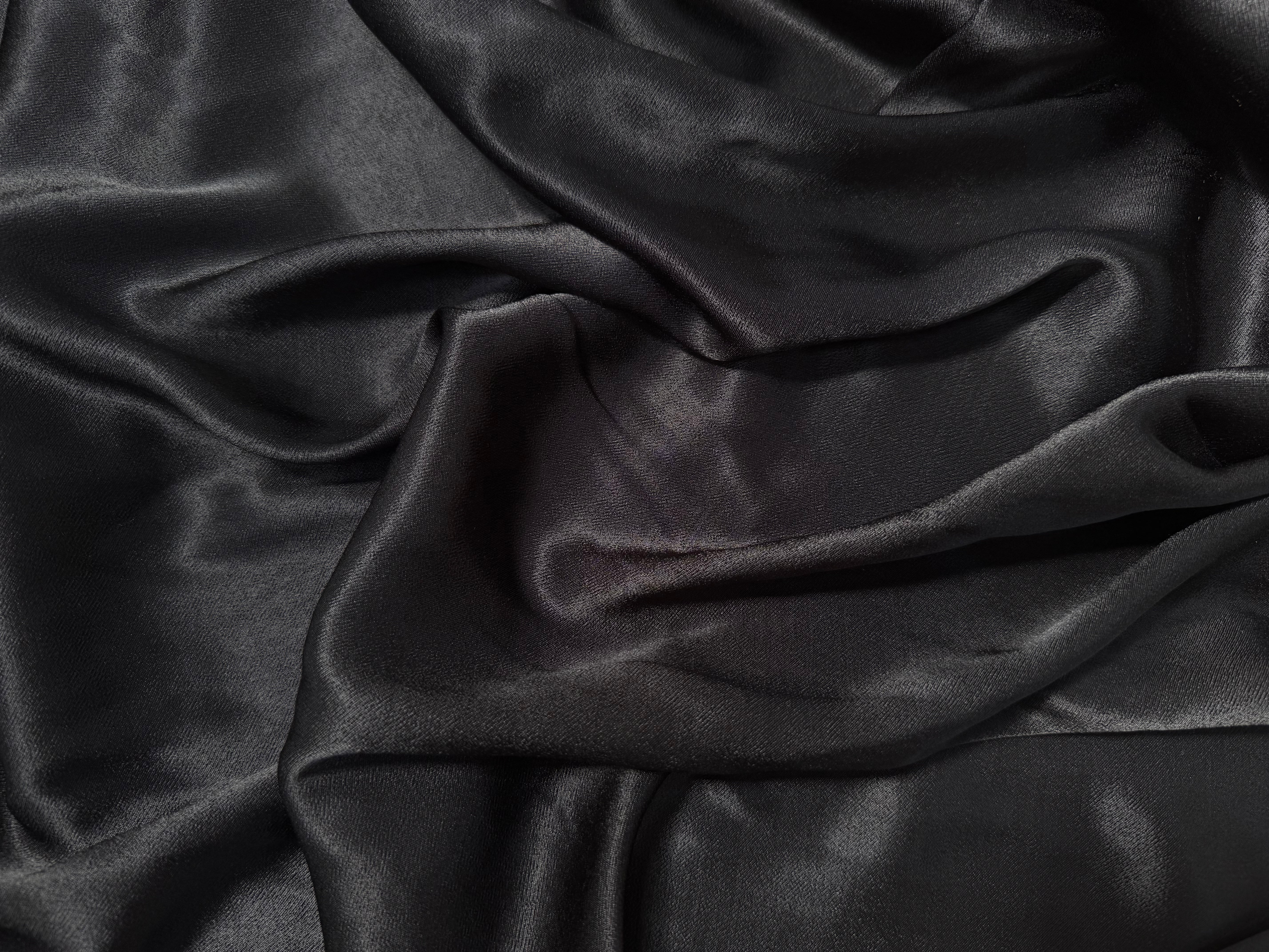 SATIN LOURD NOIR UNI - My Little Coupon