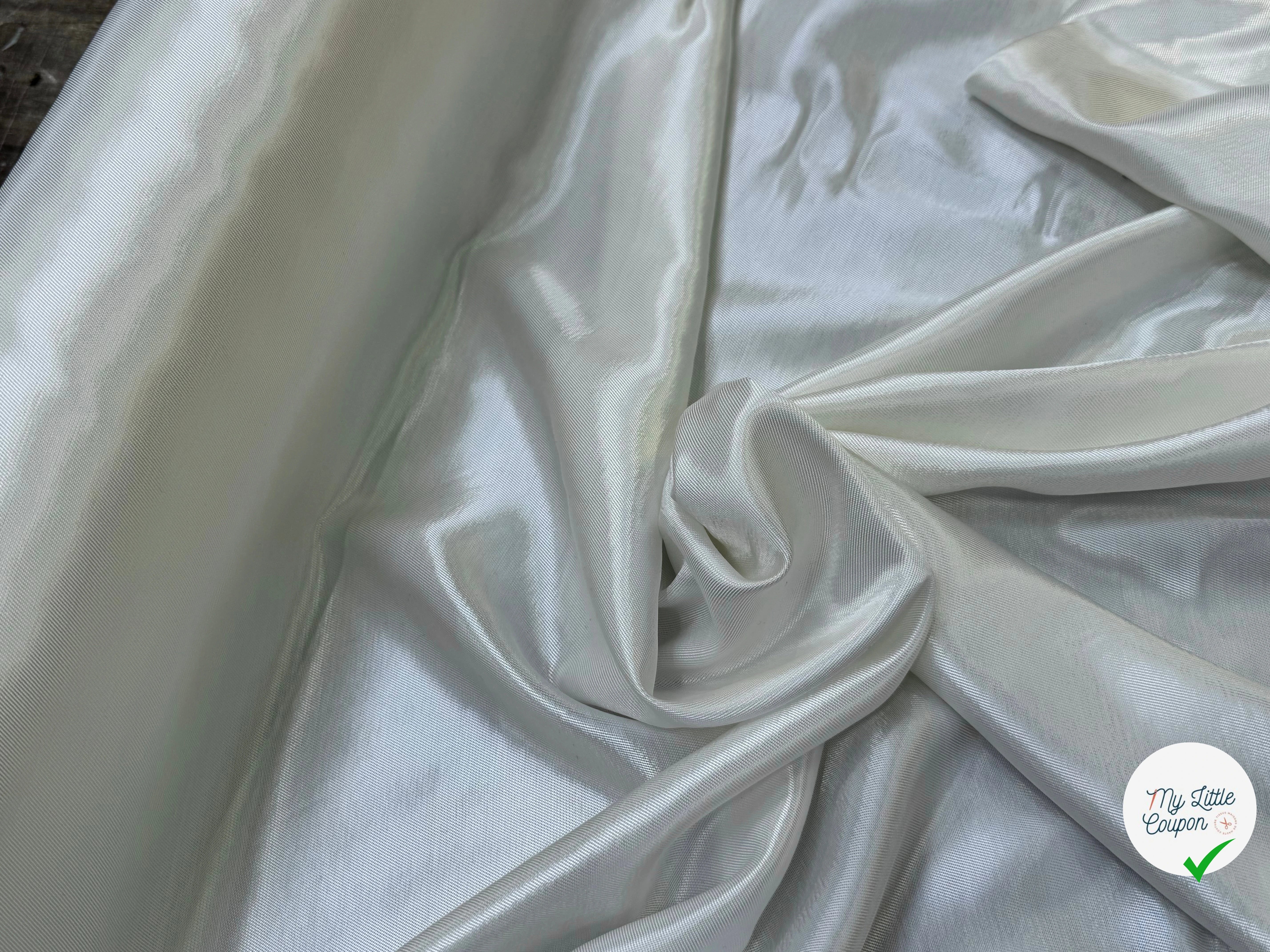 SATIN LOURD TWILL VISCOSE DOUCE ECRU - My Little Coupon