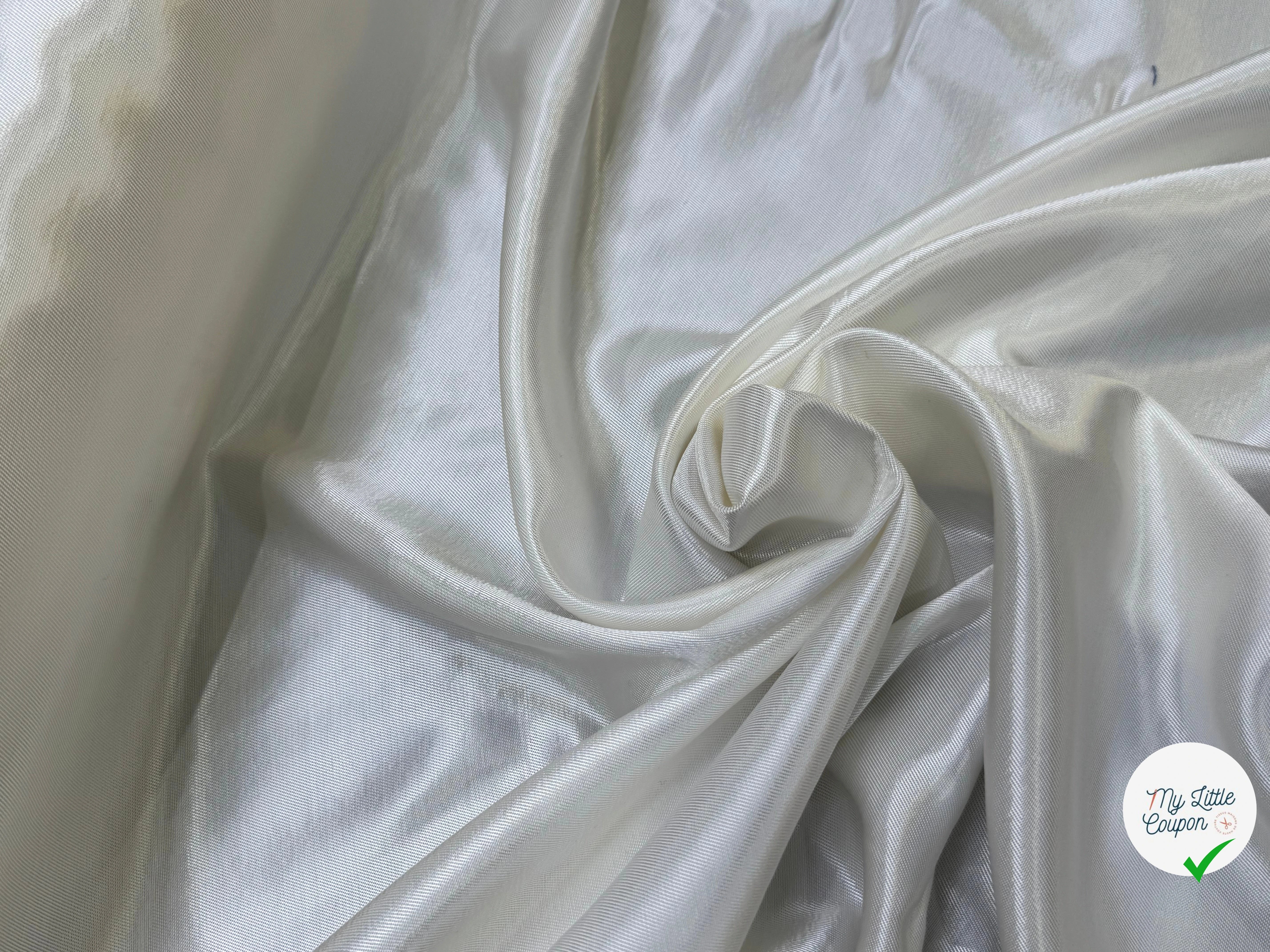 SATIN LOURD TWILL VISCOSE DOUCE ECRU - My Little Coupon