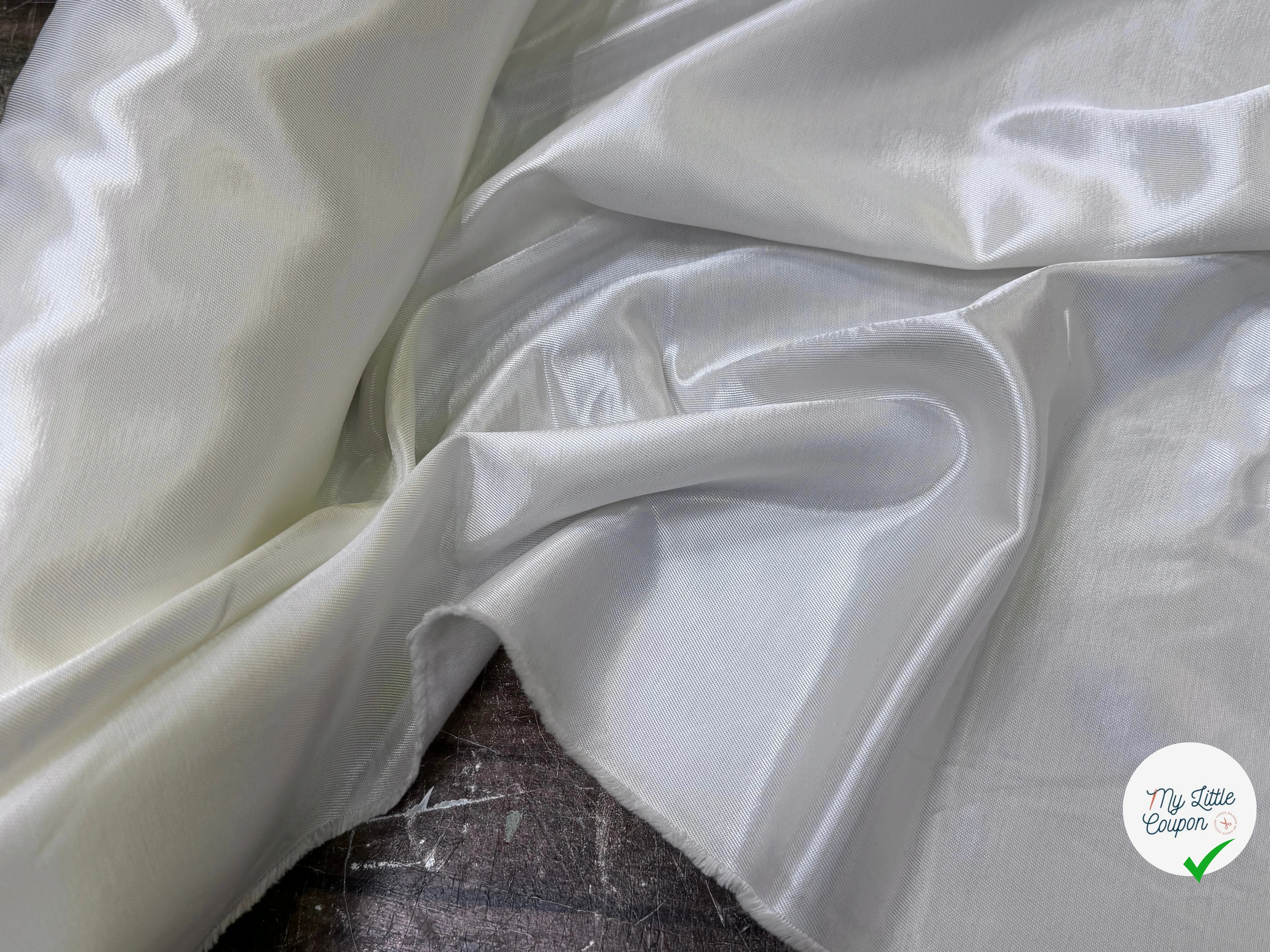 SATIN LOURD TWILL VISCOSE DOUCE ECRU - My Little Coupon