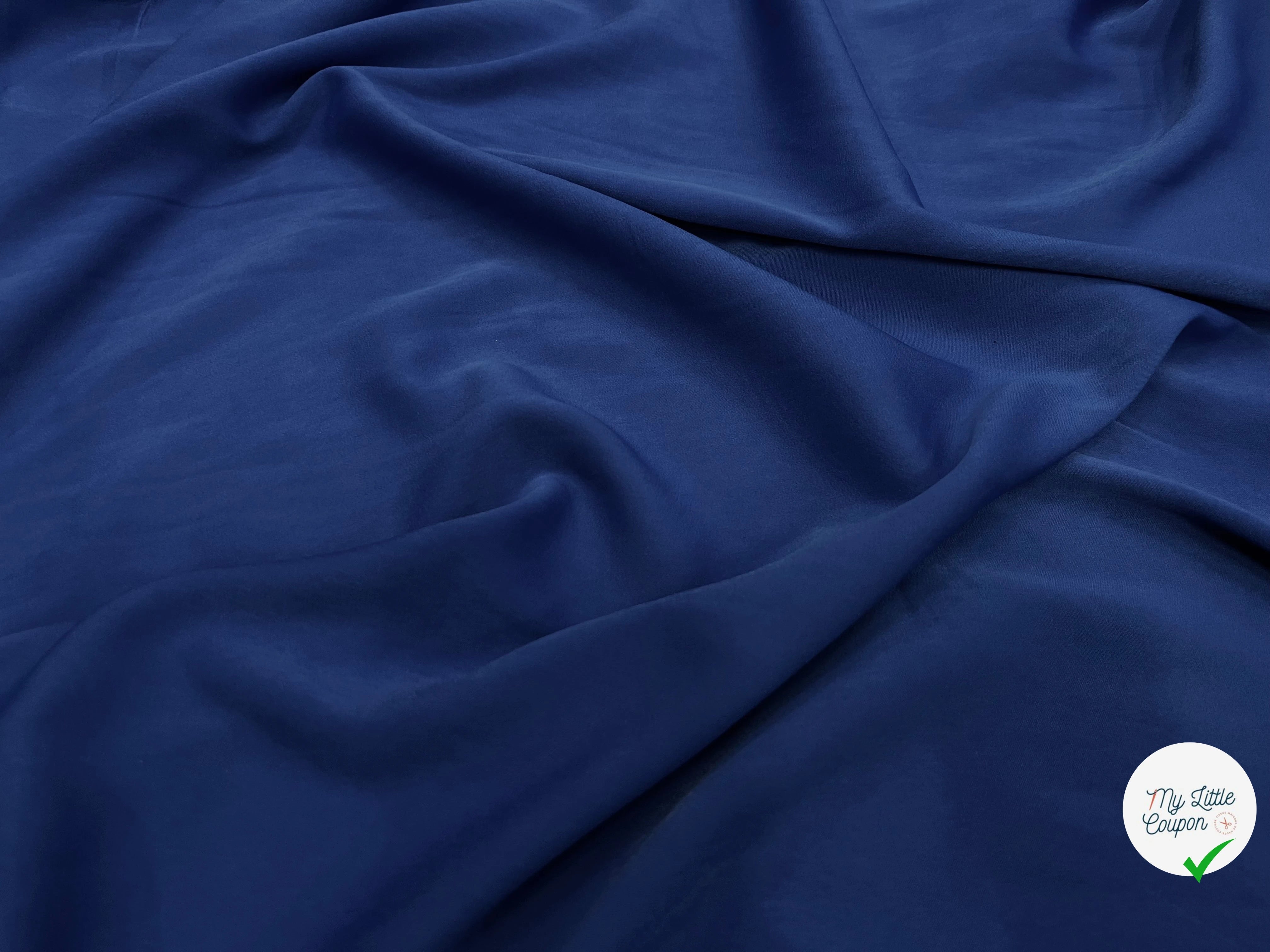 SATIN PEAU DE PÊCHE FLUIDE BLEU ROYAL - My Little Coupon