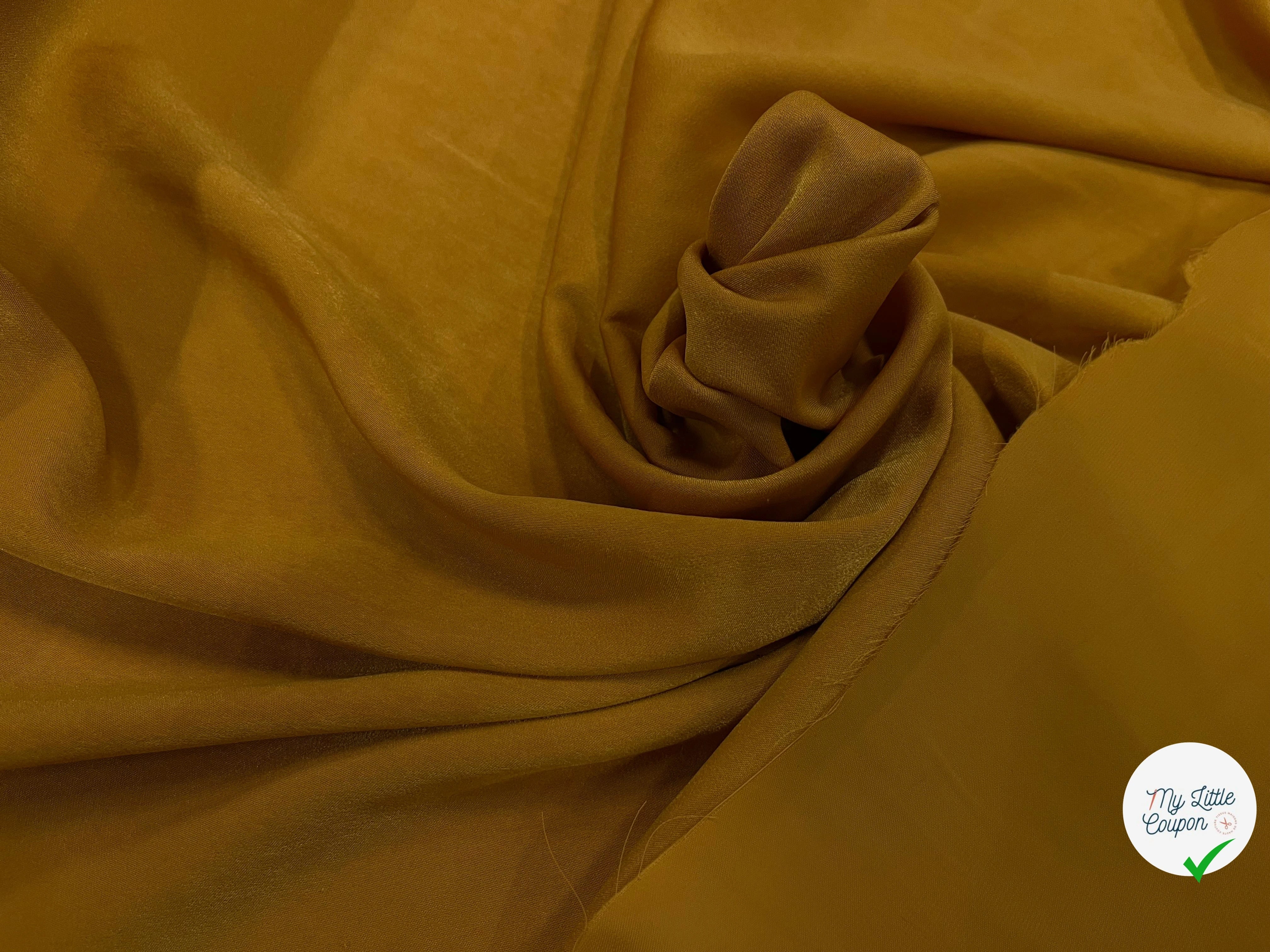 SATIN PEAU DE PÊCHE FLUIDE MOUTARDE - My Little Coupon