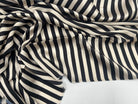 SATIN POLYESTER RAYURES MARINE MSO