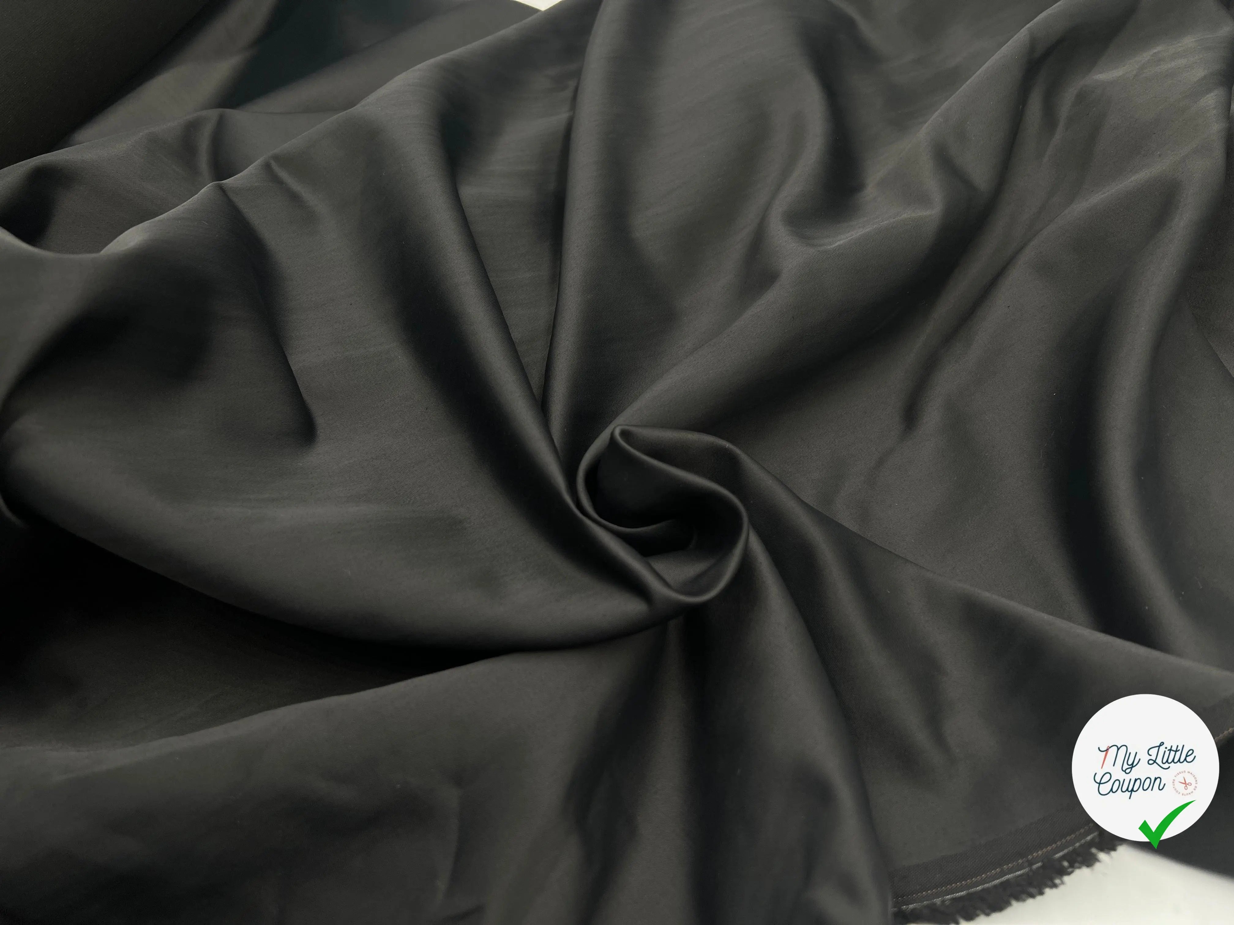 SATIN RICHE NOIR PROFOND - My Little Coupon - tissu - coudre
