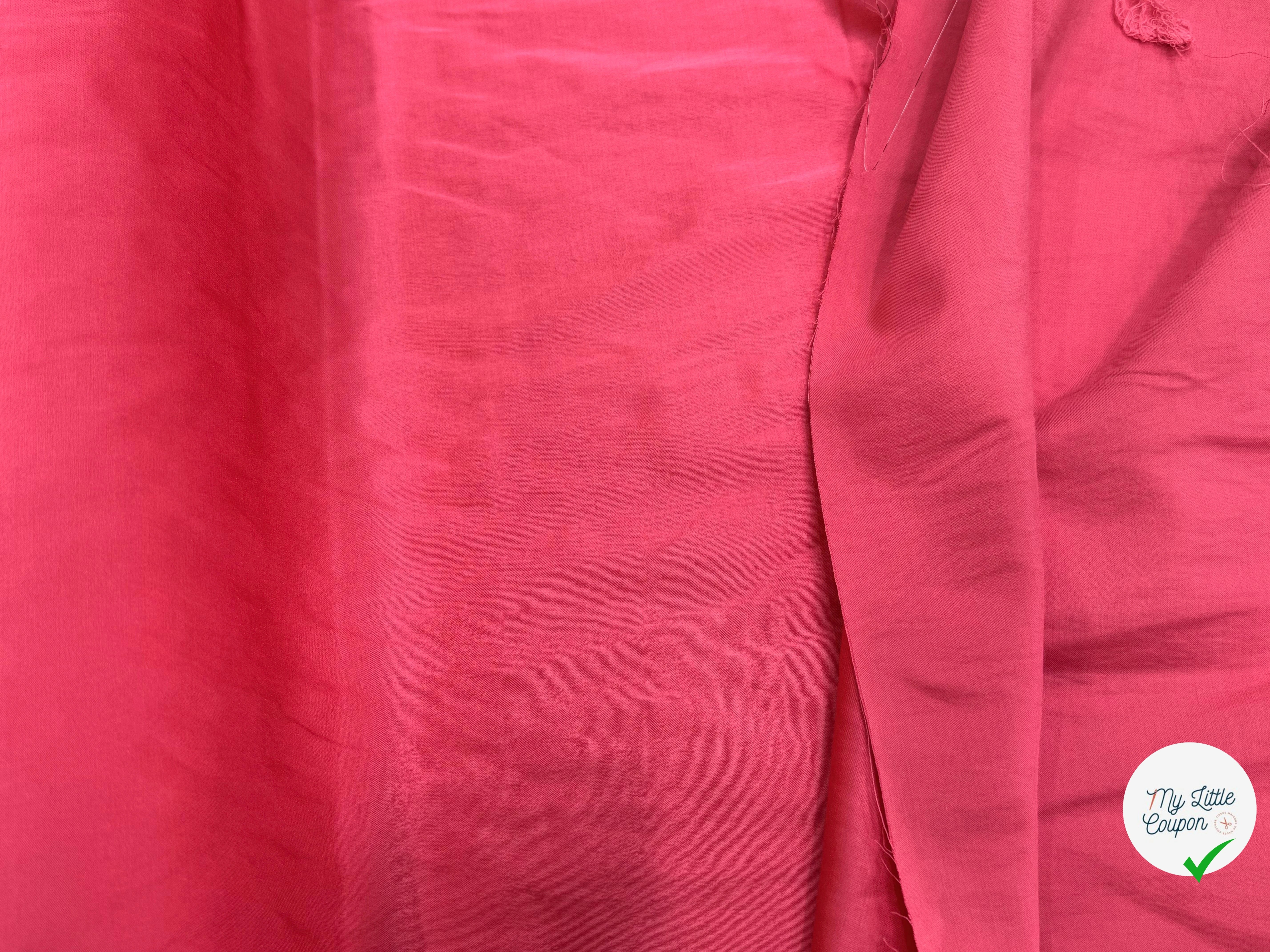 SATIN ROSE PÊCHE MÉTALLISÉ VISCOSE ET COTON ULTRA BEAU - My Little Coupon