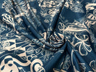 SATIN SERGÉ LOURD CREATORE BLEU SAUMON - My Little Coupon
