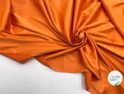 SATIN SHINY ORANGÉ STRETCH - coupon de tissu de 3 mètres - My Little Coupon - tissu - coudre