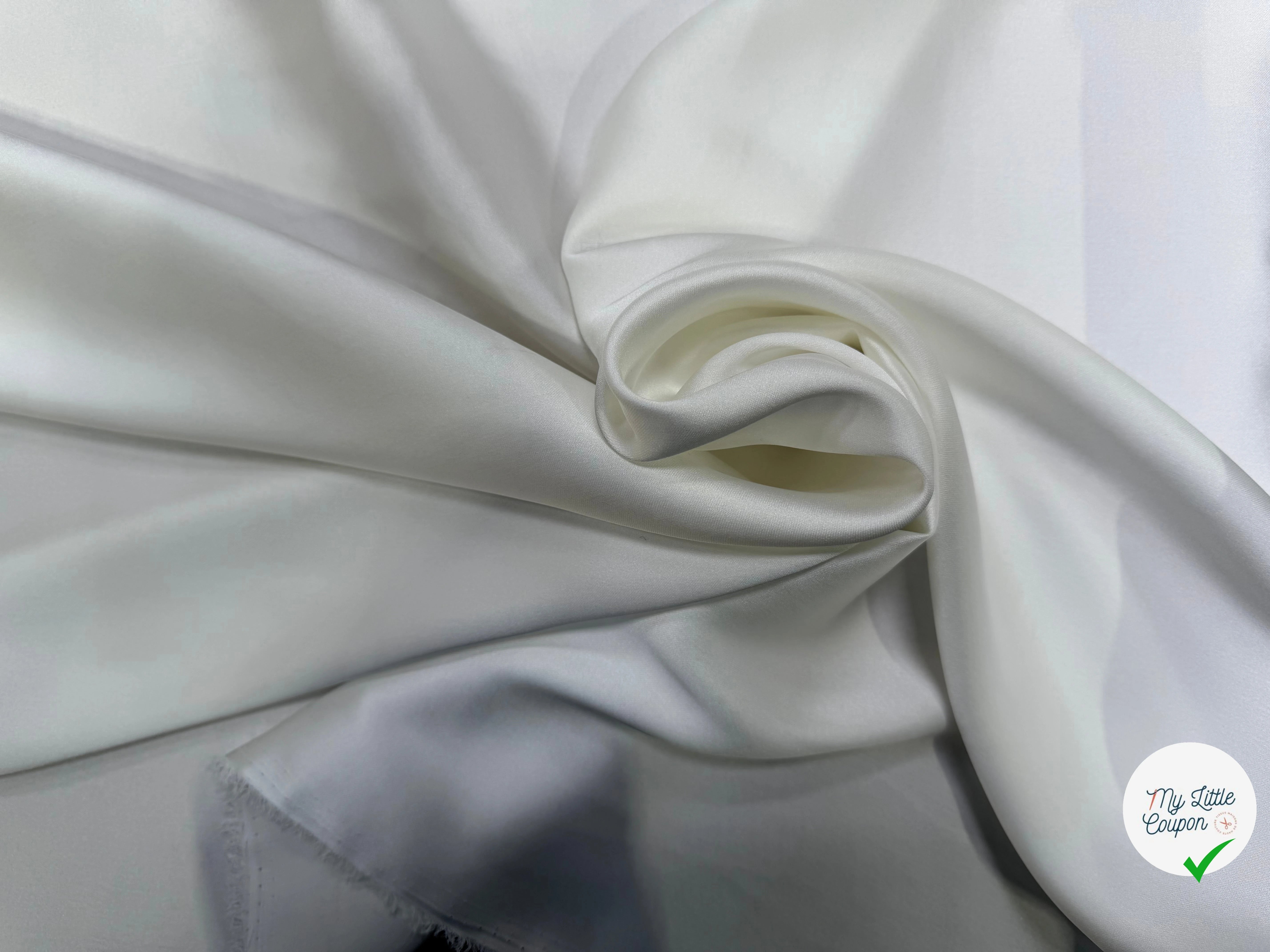 SATIN SOUPLE JOLI TOMBER BLANC PUR PRET À TEINDRE - My Little Coupon