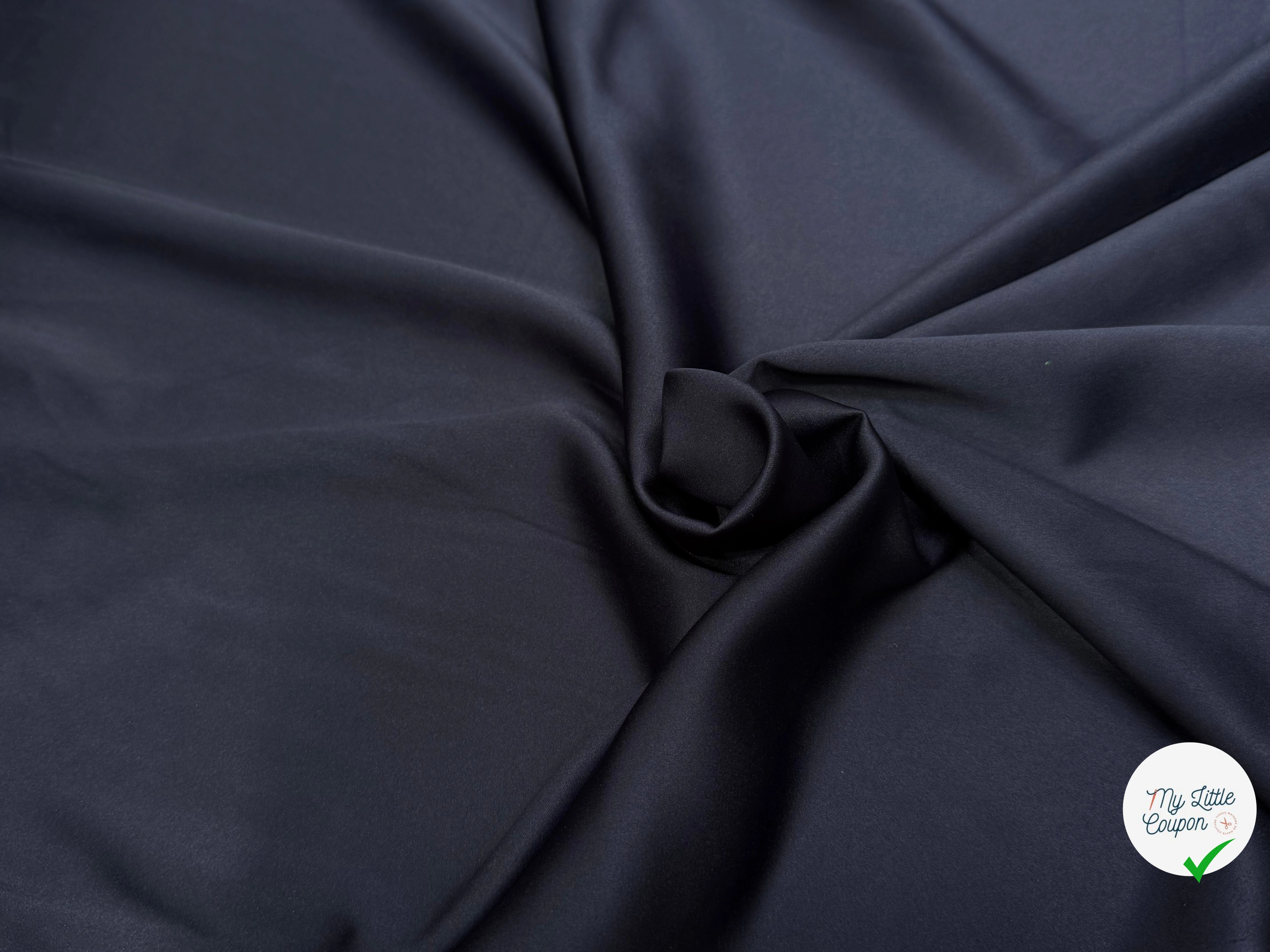 SATIN STRETCH BLEU NUIT FLUIDE - My Little Coupon