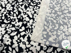 SATIN STRETCH FLEUR MONOCHROME TRÈS CLASSIQUE - My Little Coupon - tissu - coudre