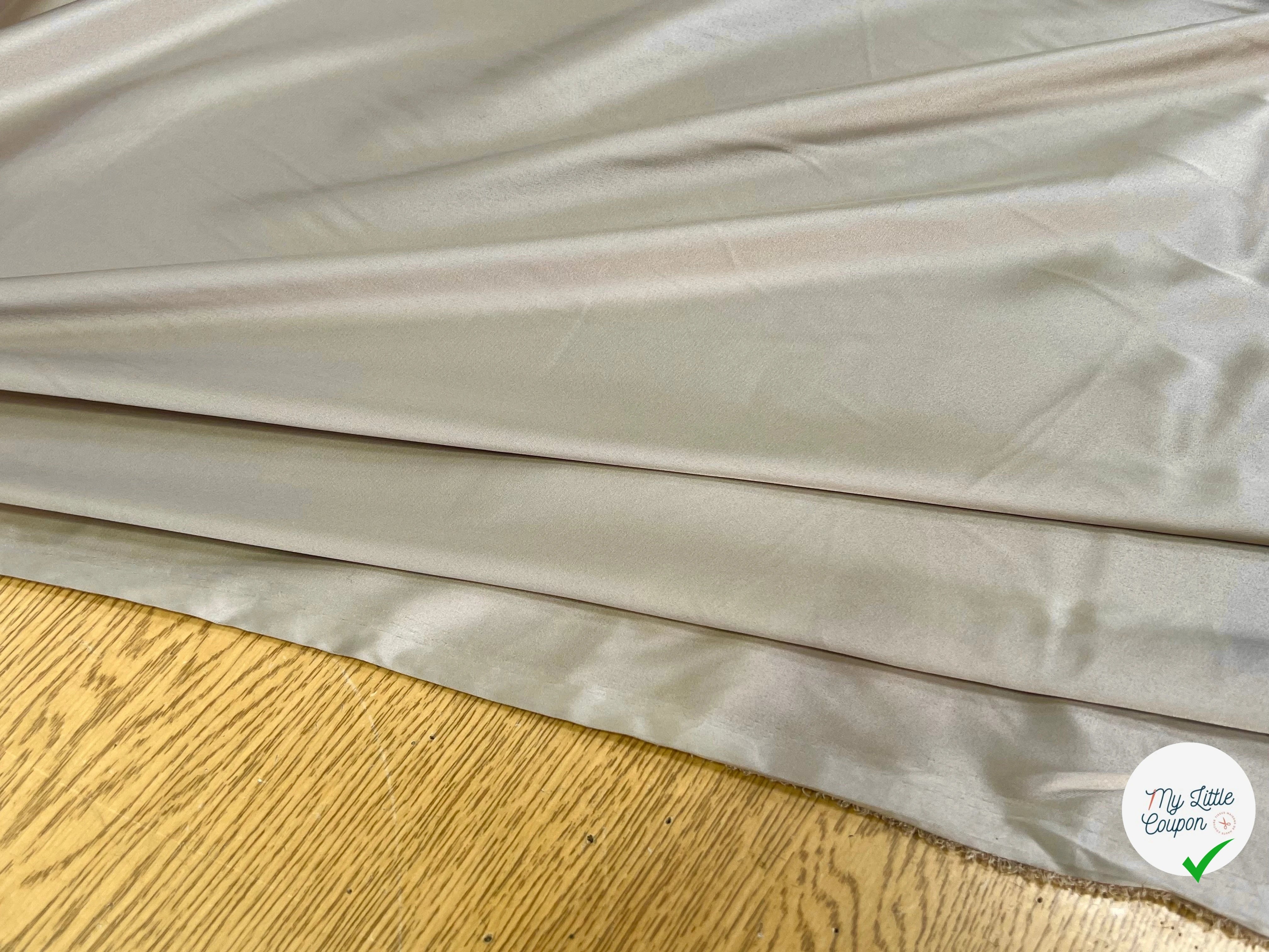 SATIN STRETCH FLUIDE BEIGE 150CM - My Little Coupon