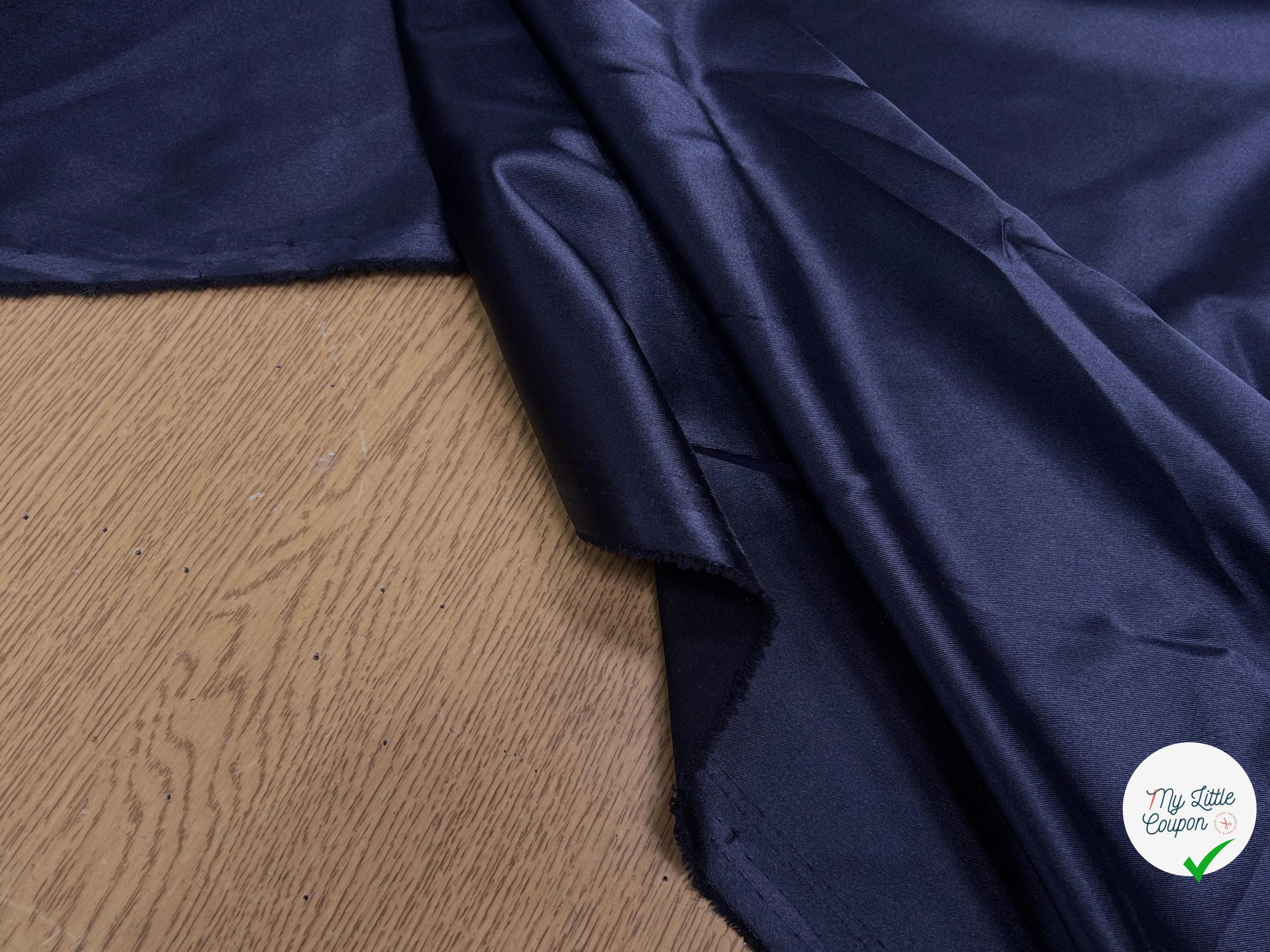 SATIN STRETCH FLUIDE BLEU MARINE - My Little Coupon