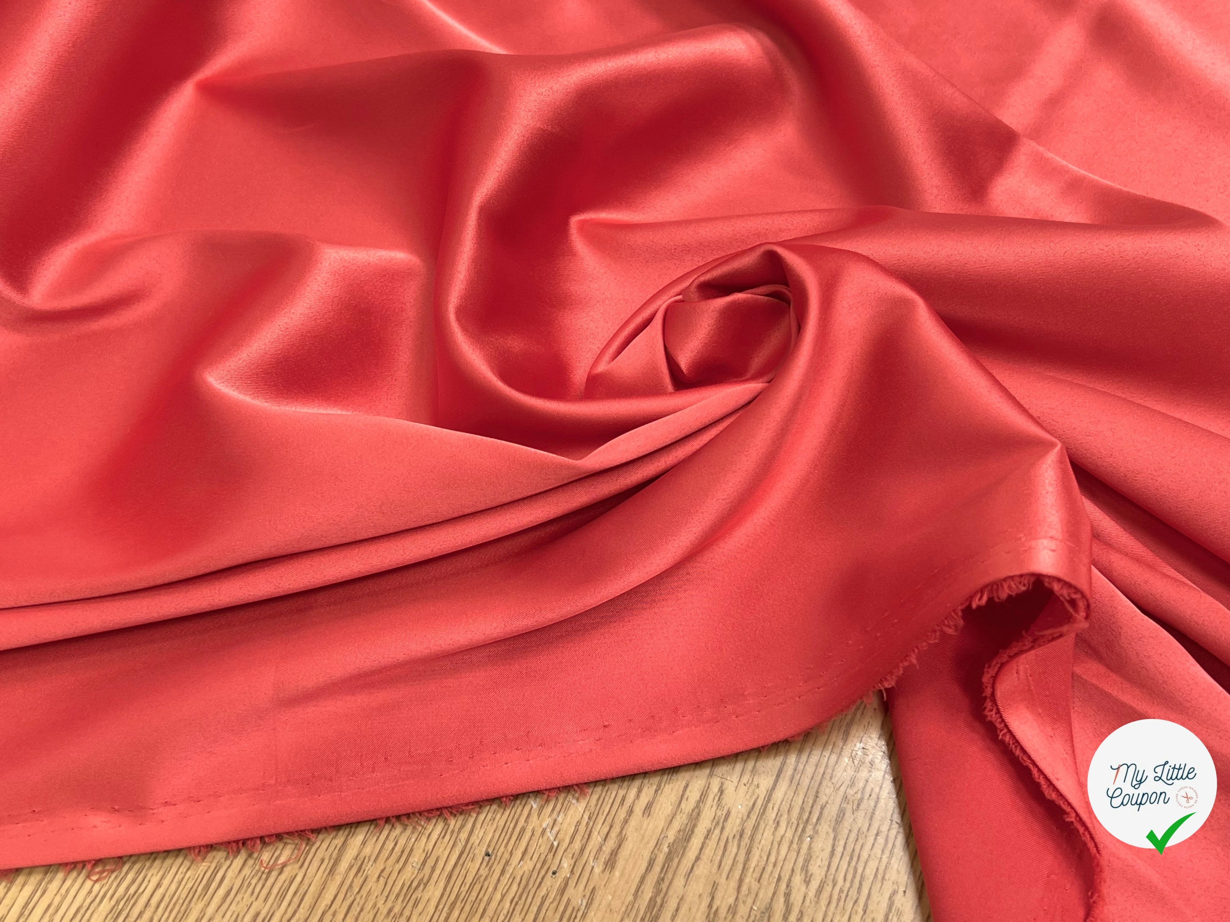 SATIN STRETCH FLUIDE GRENADINE - My Little Coupon