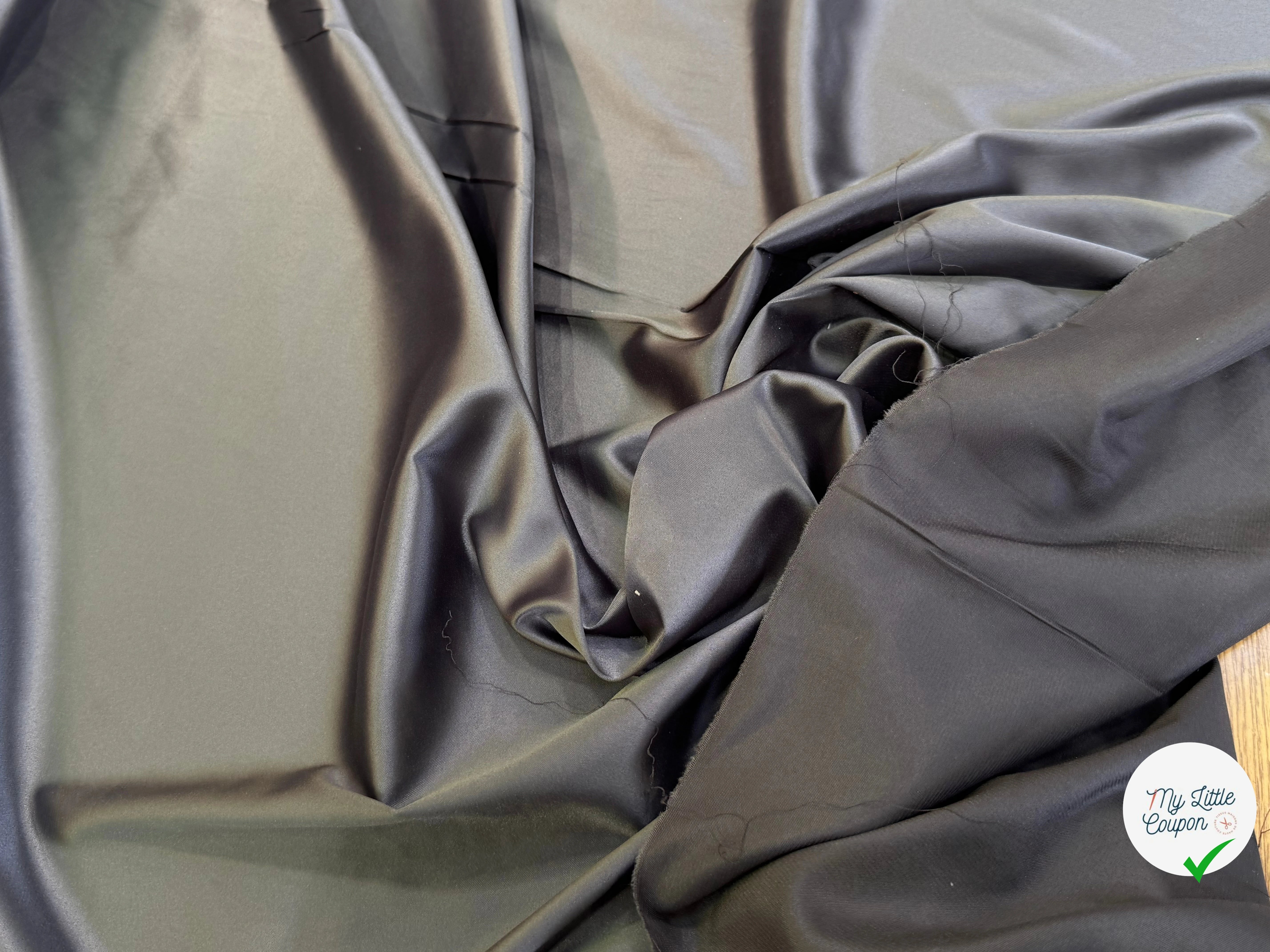 SATIN STRETCH FLUIDE MARRON ACIER - My Little Coupon