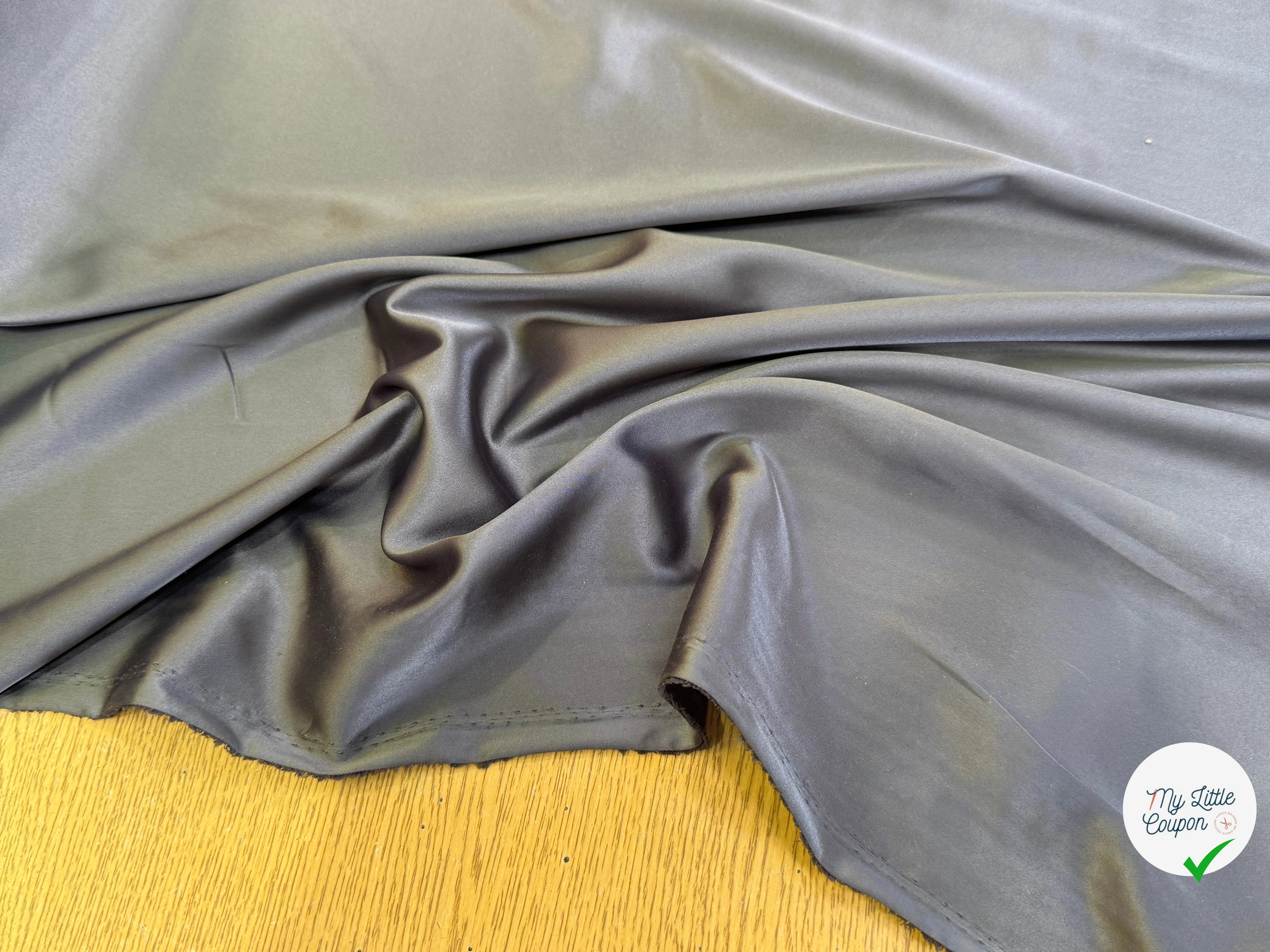 SATIN STRETCH FLUIDE MARRON ACIER - My Little Coupon