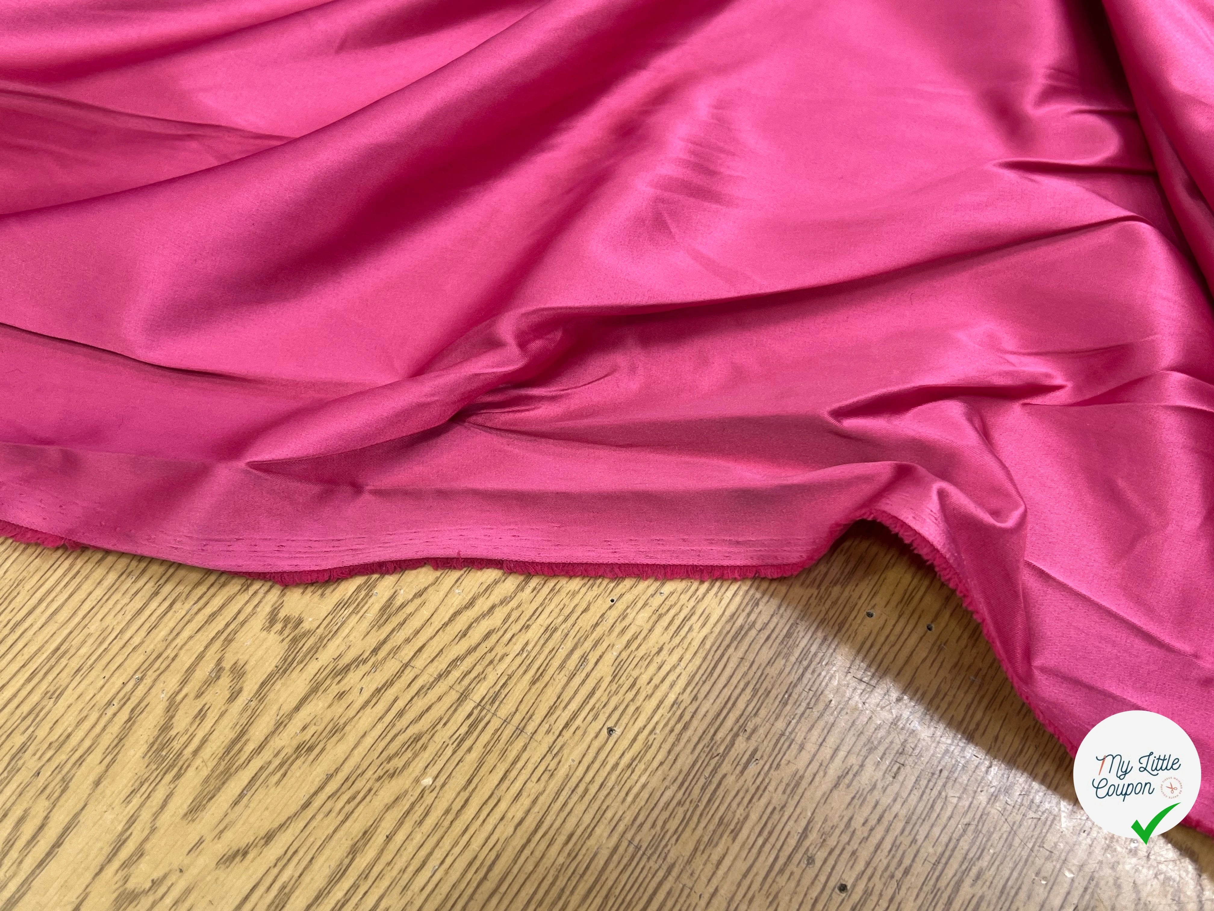 SATIN STRETCH FLUIDE ROSE FRAMBOISE - My Little Coupon