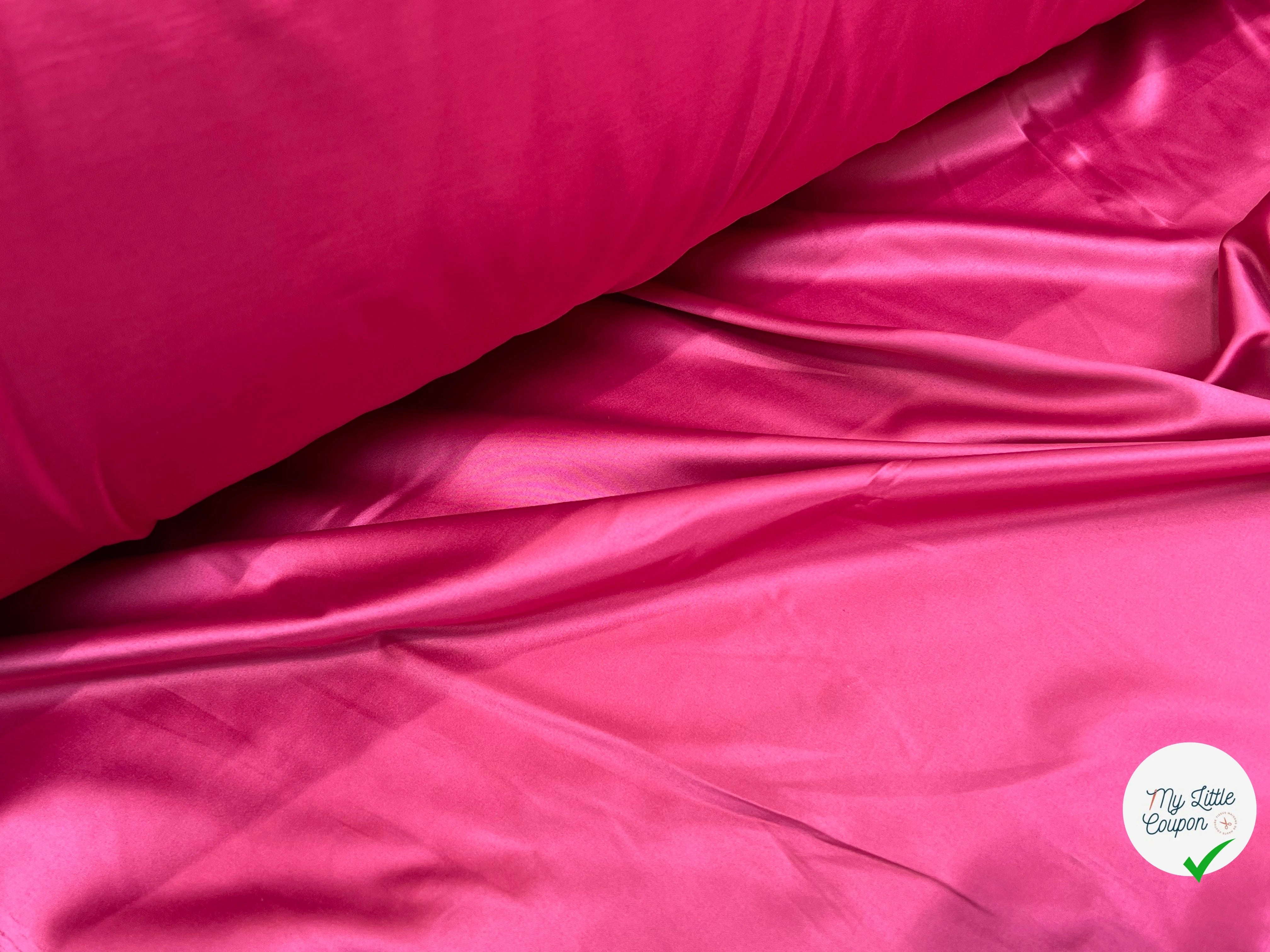 SATIN STRETCH FLUIDE ROSE FRAMBOISE - My Little Coupon