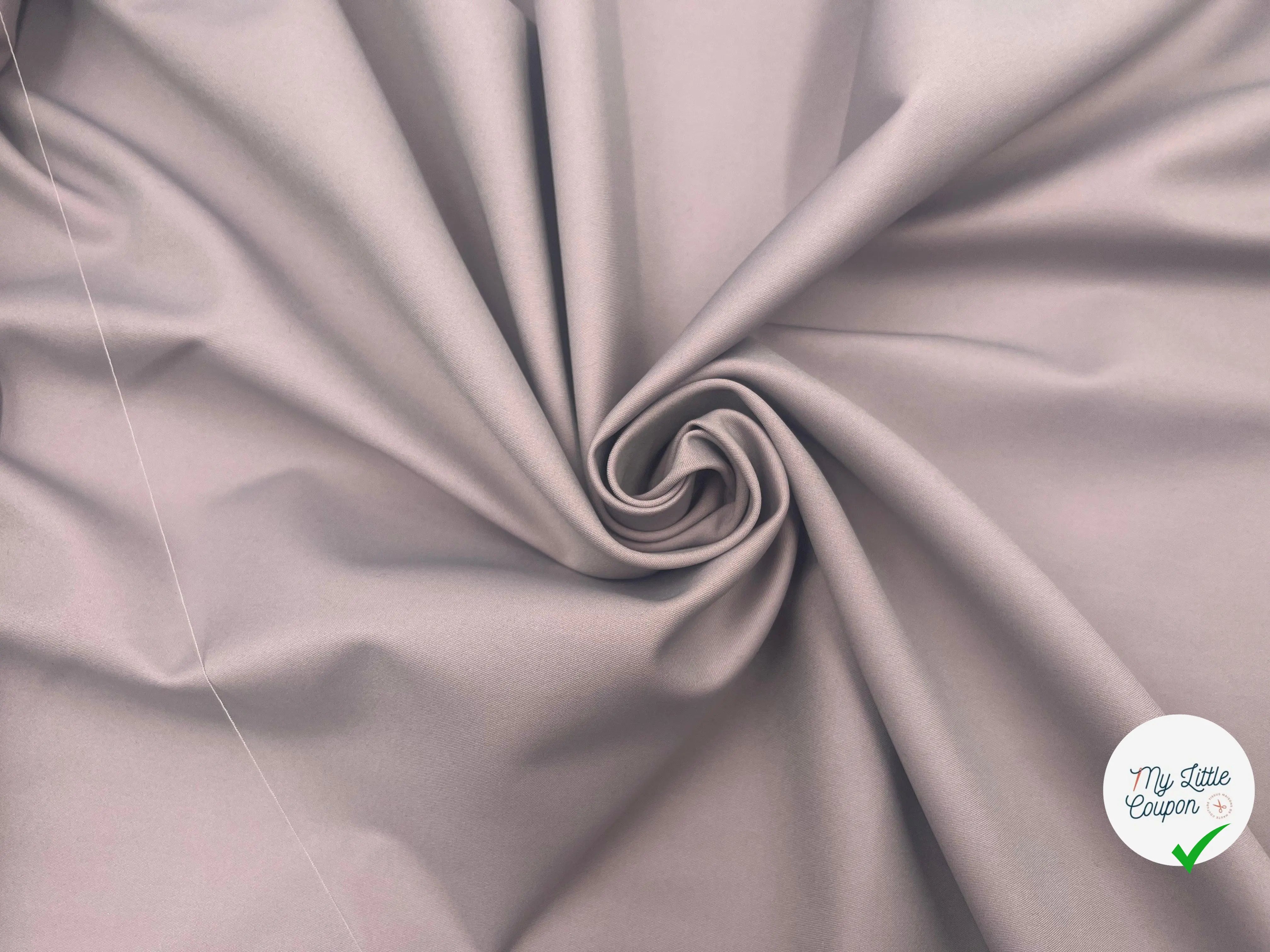 SATIN STRETCH FUSEAU TAUPE ROSÉ - My Little Coupon - tissu - coudre