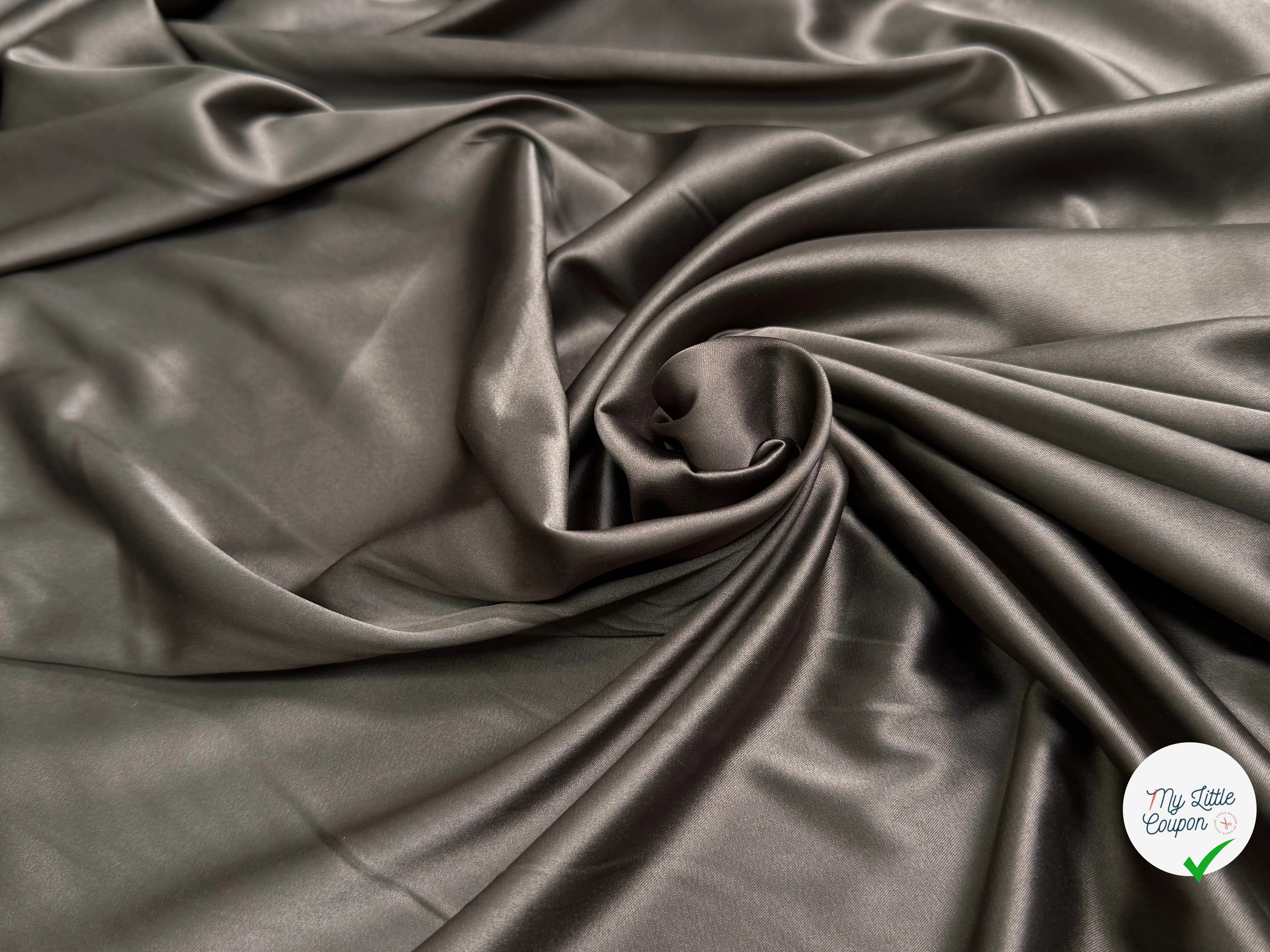SATIN STRETCH MARRON CHOCO FLUIDE - My Little Coupon