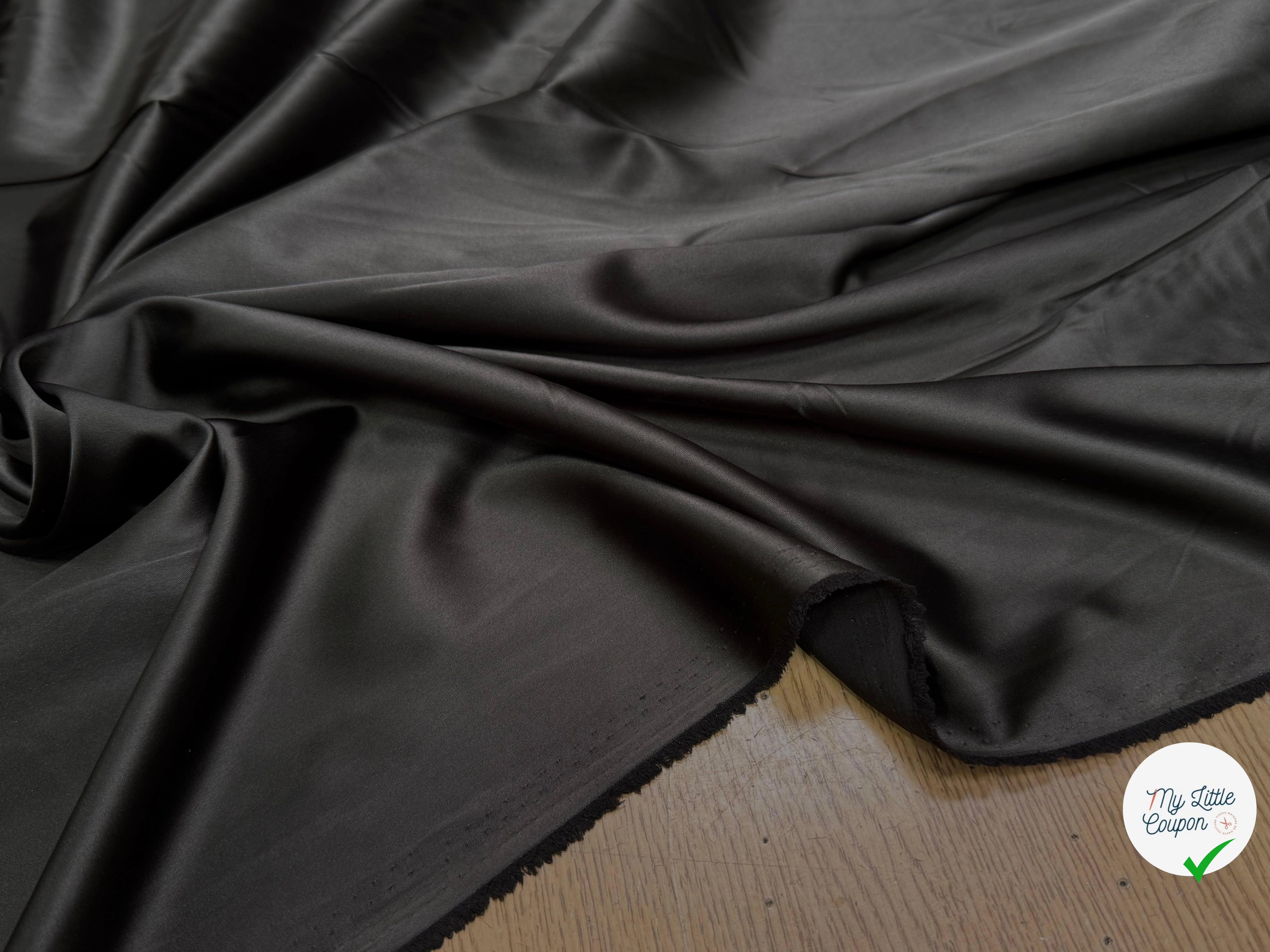 SATIN STRETCH MARRON NOISETTE FLUIDE - My Little Coupon