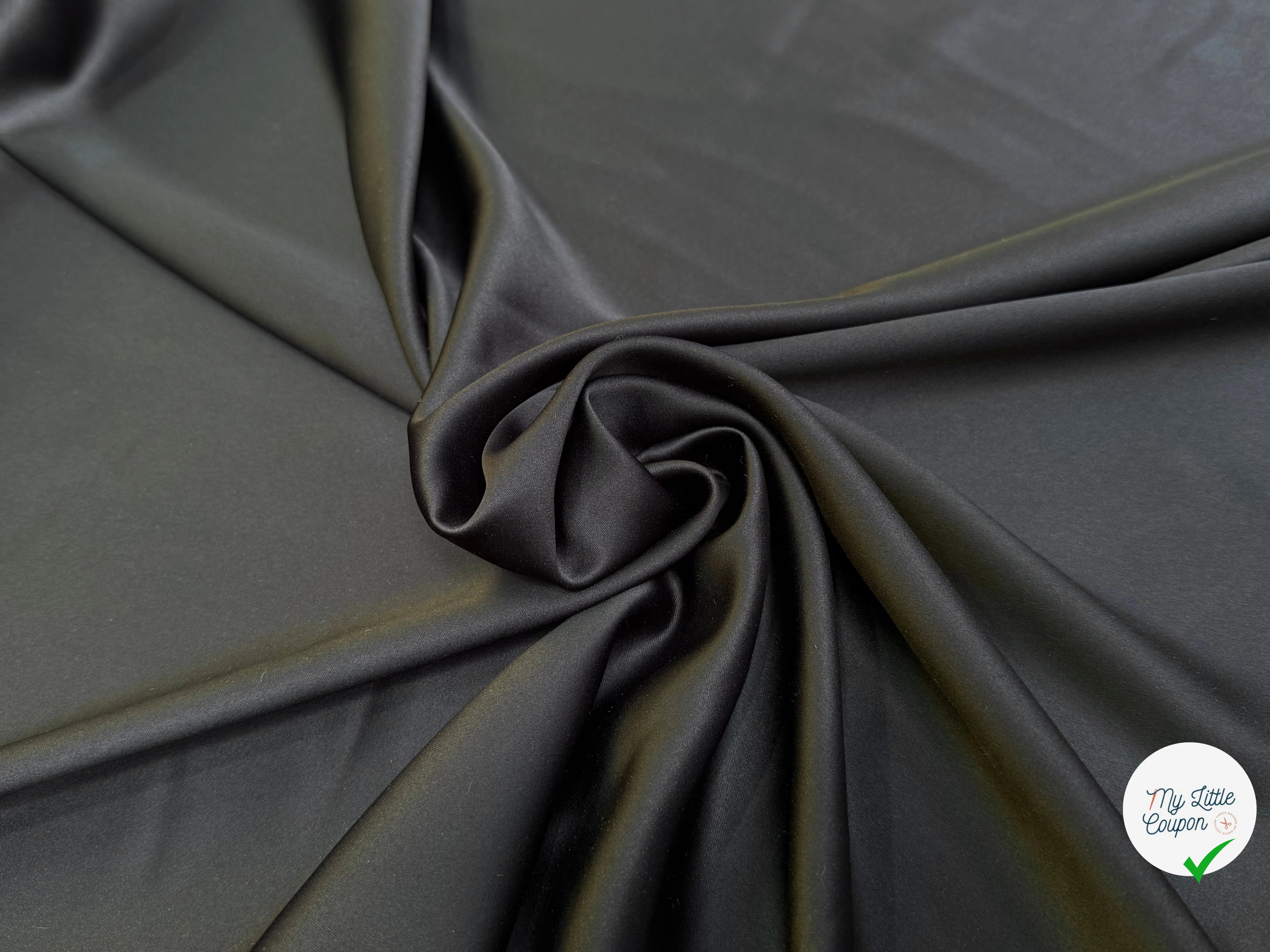 SATIN STRETCH NOIR FLUIDE - My Little Coupon