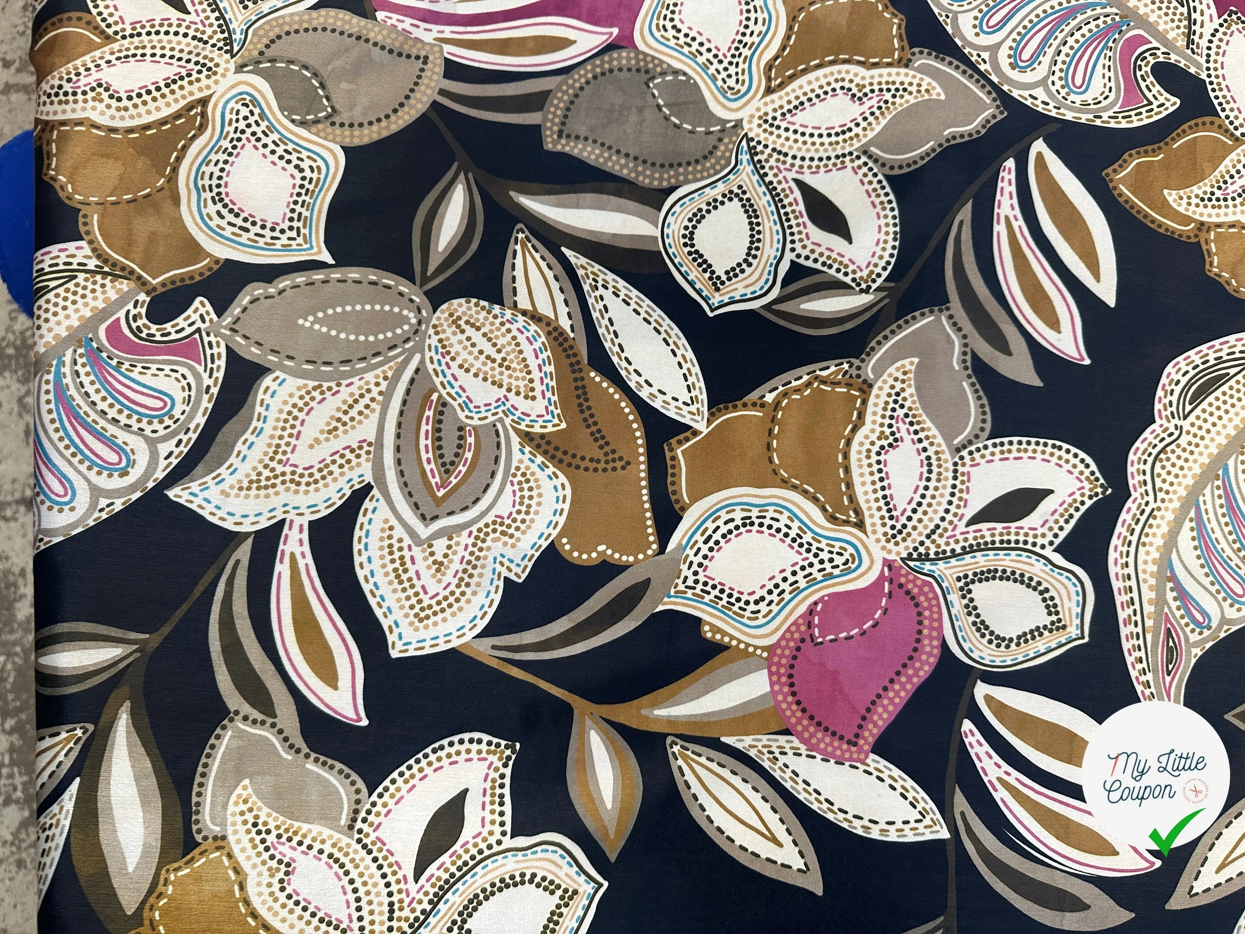 SATIN VELOUTÉ FLEUR DE NUIT DORÉE MLC INTERN