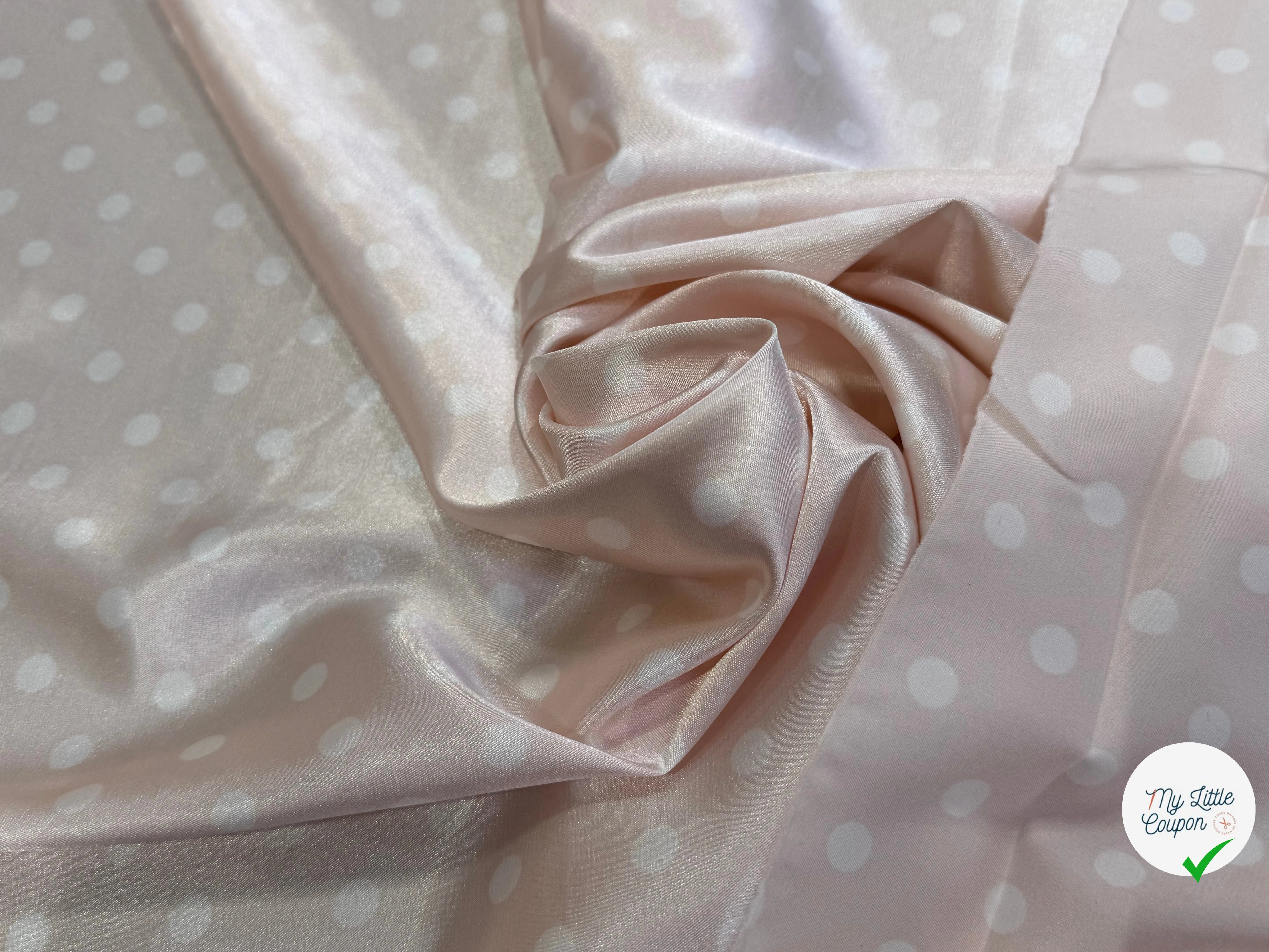 SATIN VIEUX ROSE À POIS ULTRA CHIC - My Little Coupon