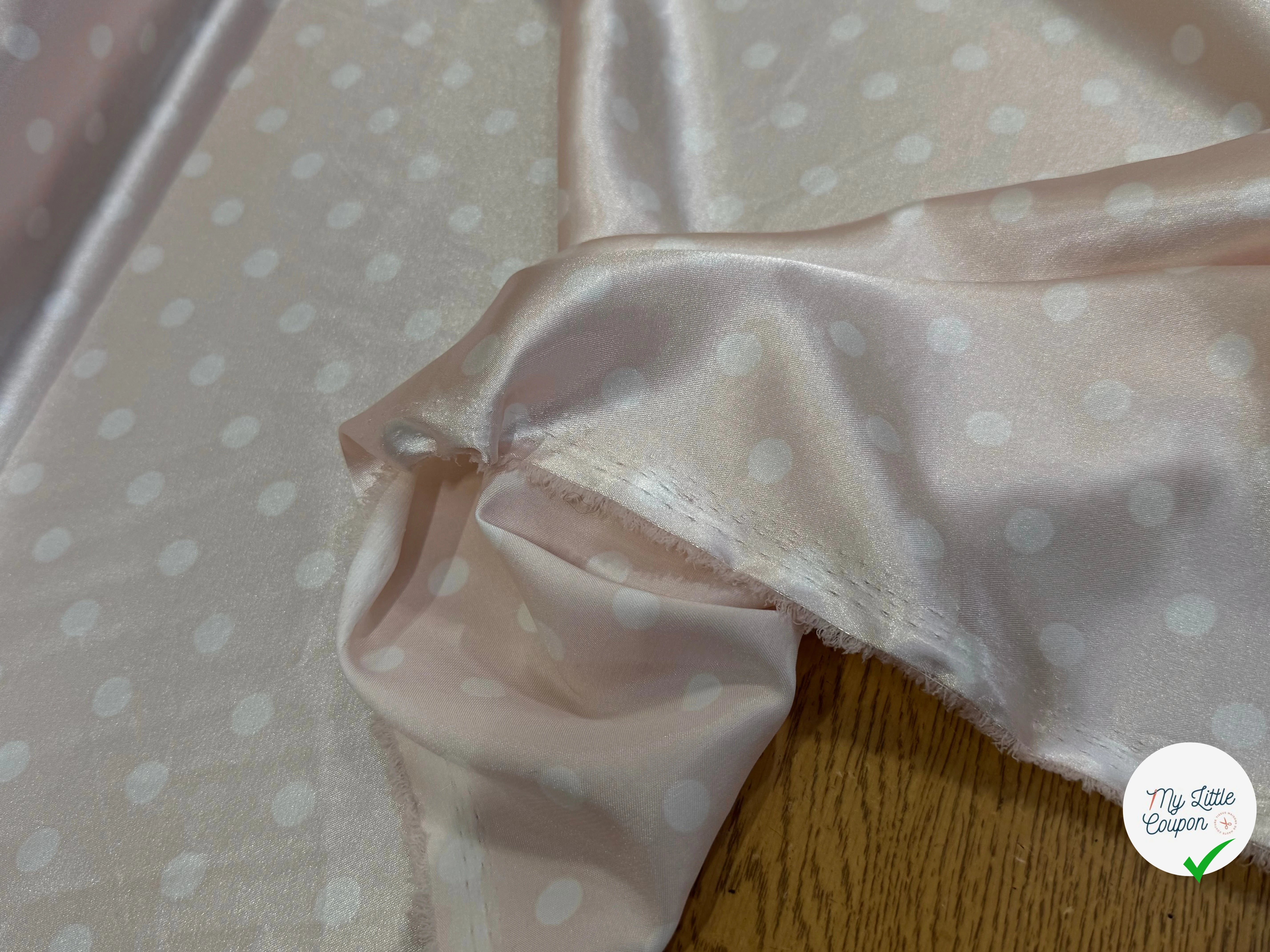 SATIN VIEUX ROSE À POIS ULTRA CHIC - My Little Coupon