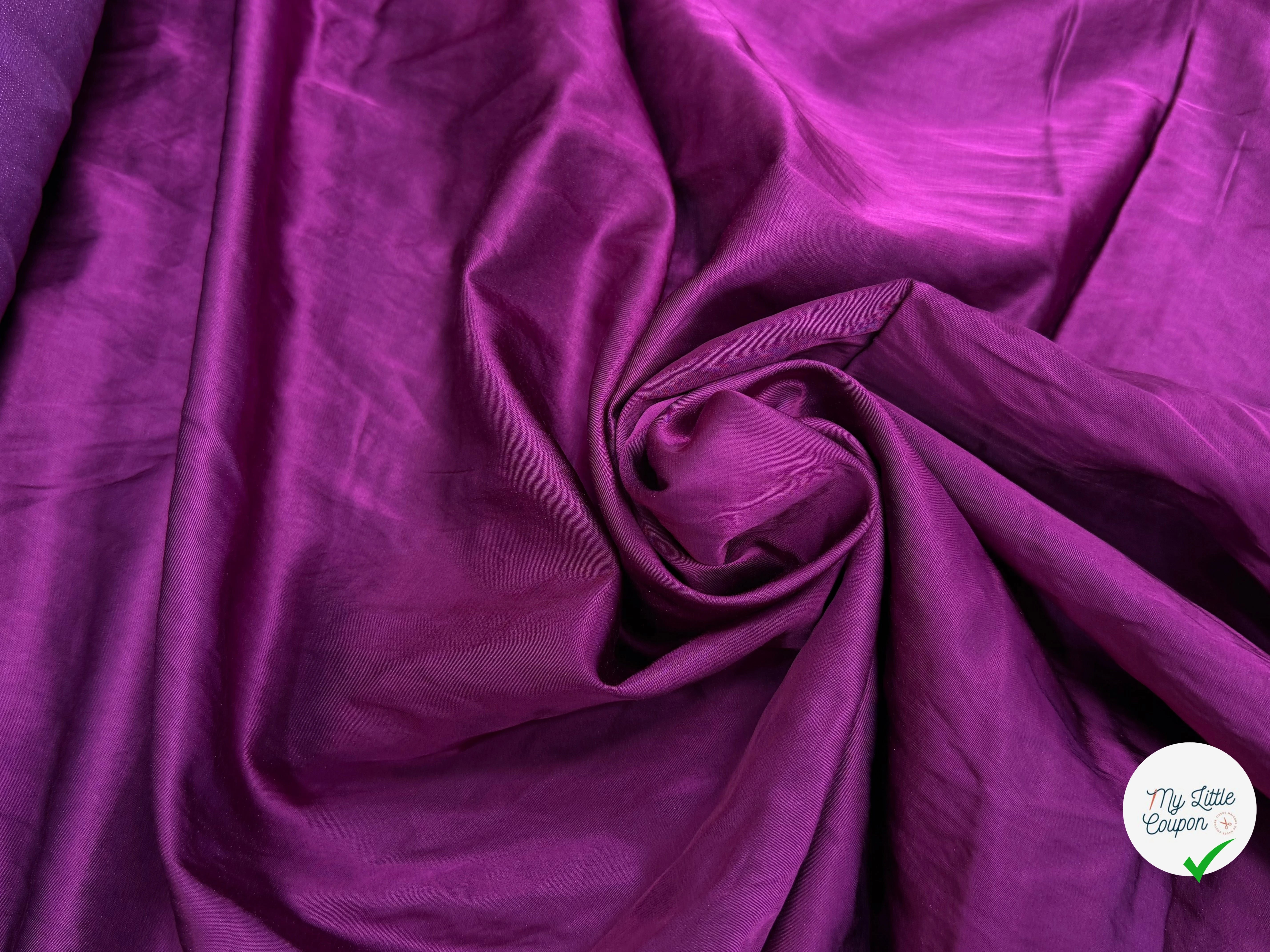 SATIN VIOLET/LILAS MÉTALLISÉ VISCOSE ET COTON ULTRA BEAU - My Little Coupon