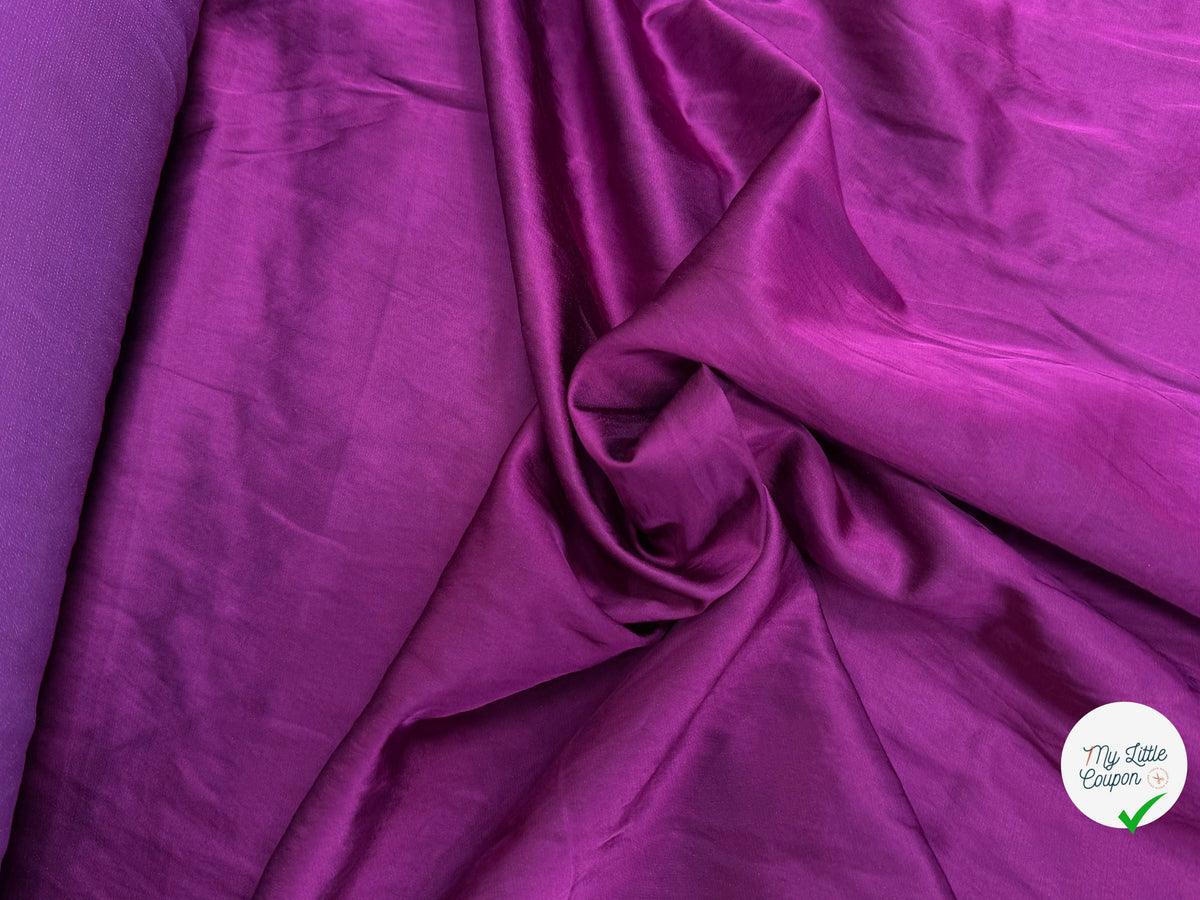 SATIN VIOLET/LILAS MÉTALLISÉ VISCOSE ET COTON ULTRA BEAU - My Little Coupon