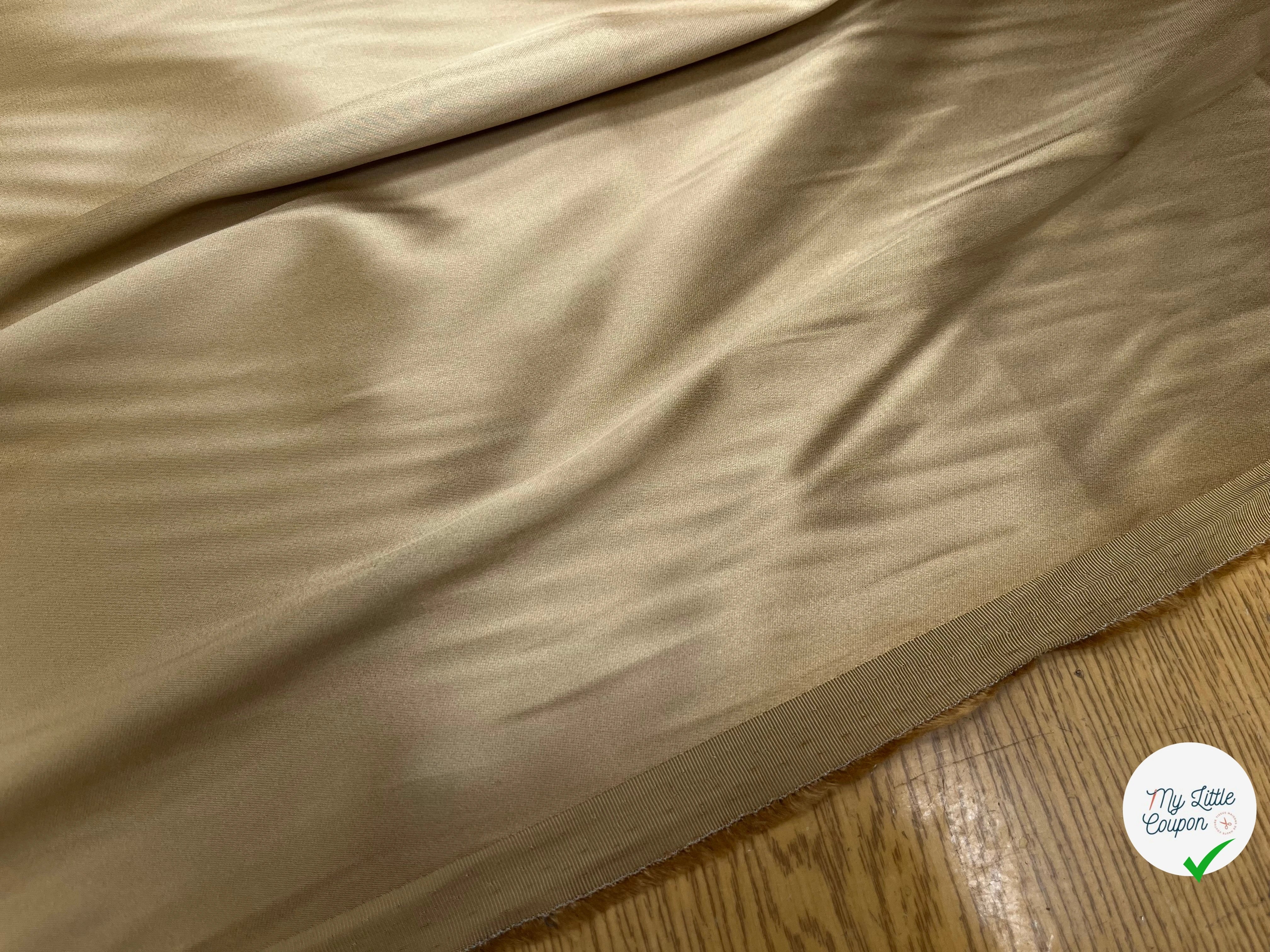 SATIN VISCOSE BEIGE FONCÉ 123CM - My Little Coupon
