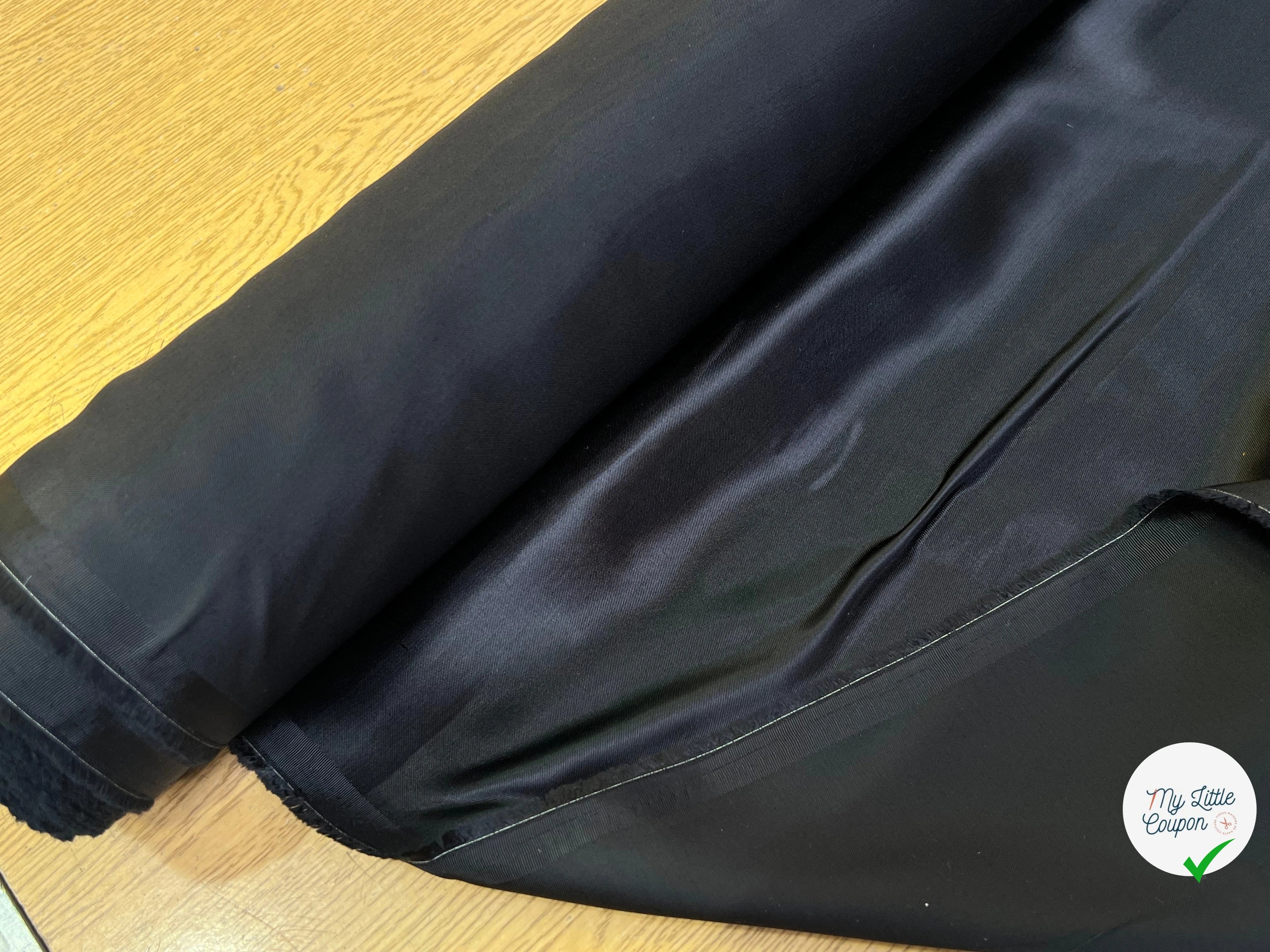 SATIN VISCOSE DOUX TOUCHER TOMBER FLUIDE NOIR - My Little Coupon