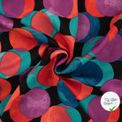 SATIN VISCOSE FUNNY DOTS CYCLAM - My Little Coupon