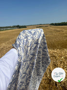 SATIN VISCOSE IMPRIMÉE FLORA PROVENZA VARIANTE BLEU MSO