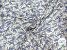 SATIN VISCOSE IMPRIMÉE FLORA PROVENZA VARIANTE BLEU MSO