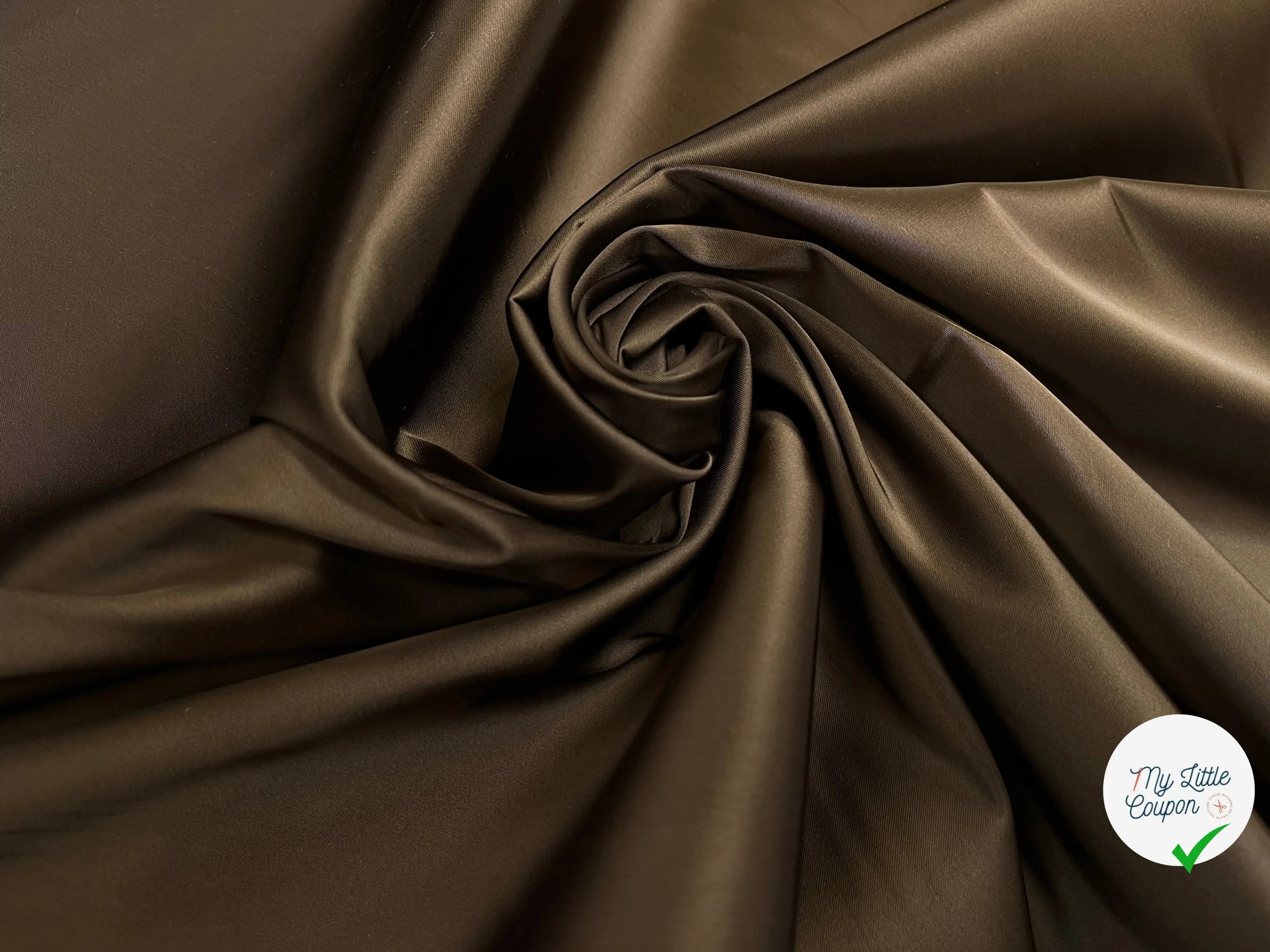 SATIN  VISCOSE LOURD CAFÉ DOLCÉ STRETCH - My Little Coupon