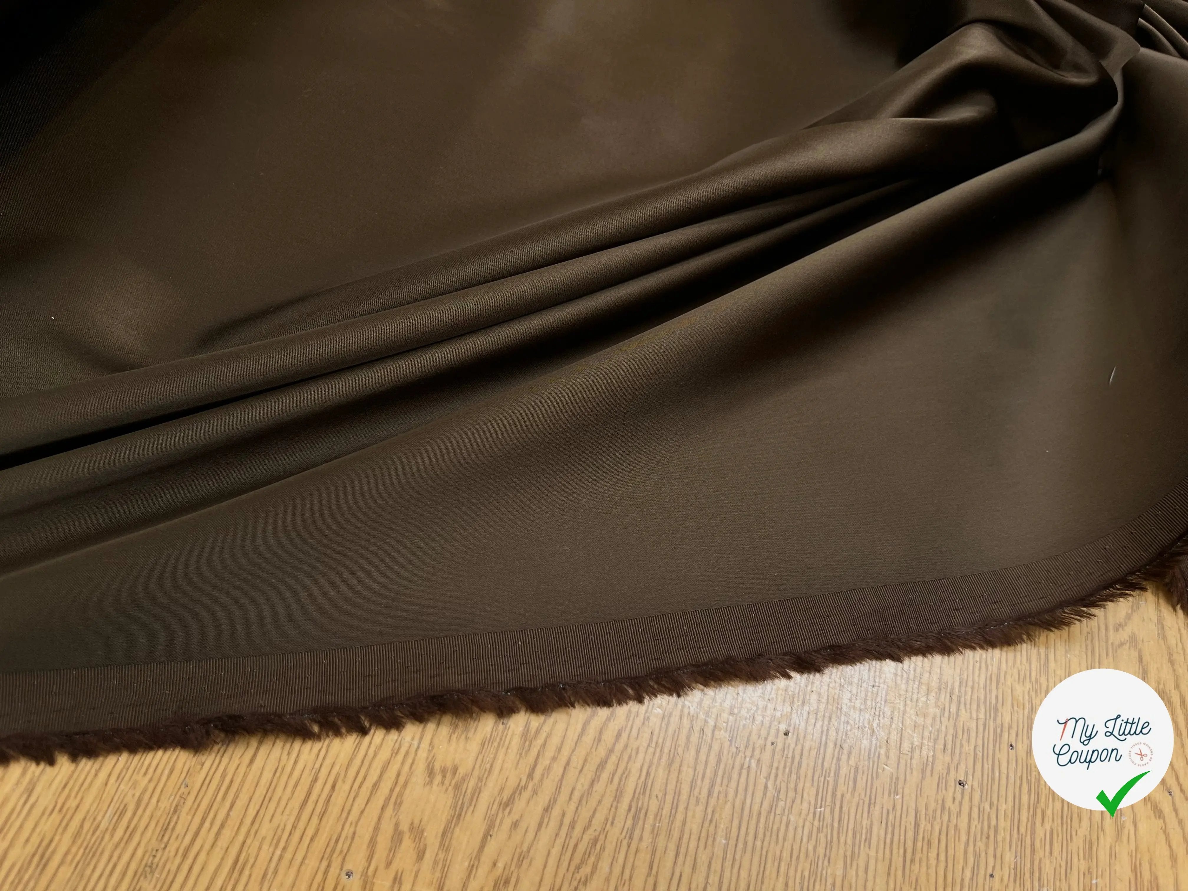 SATIN  VISCOSE LOURD CAFÉ DOLCÉ STRETCH - My Little Coupon