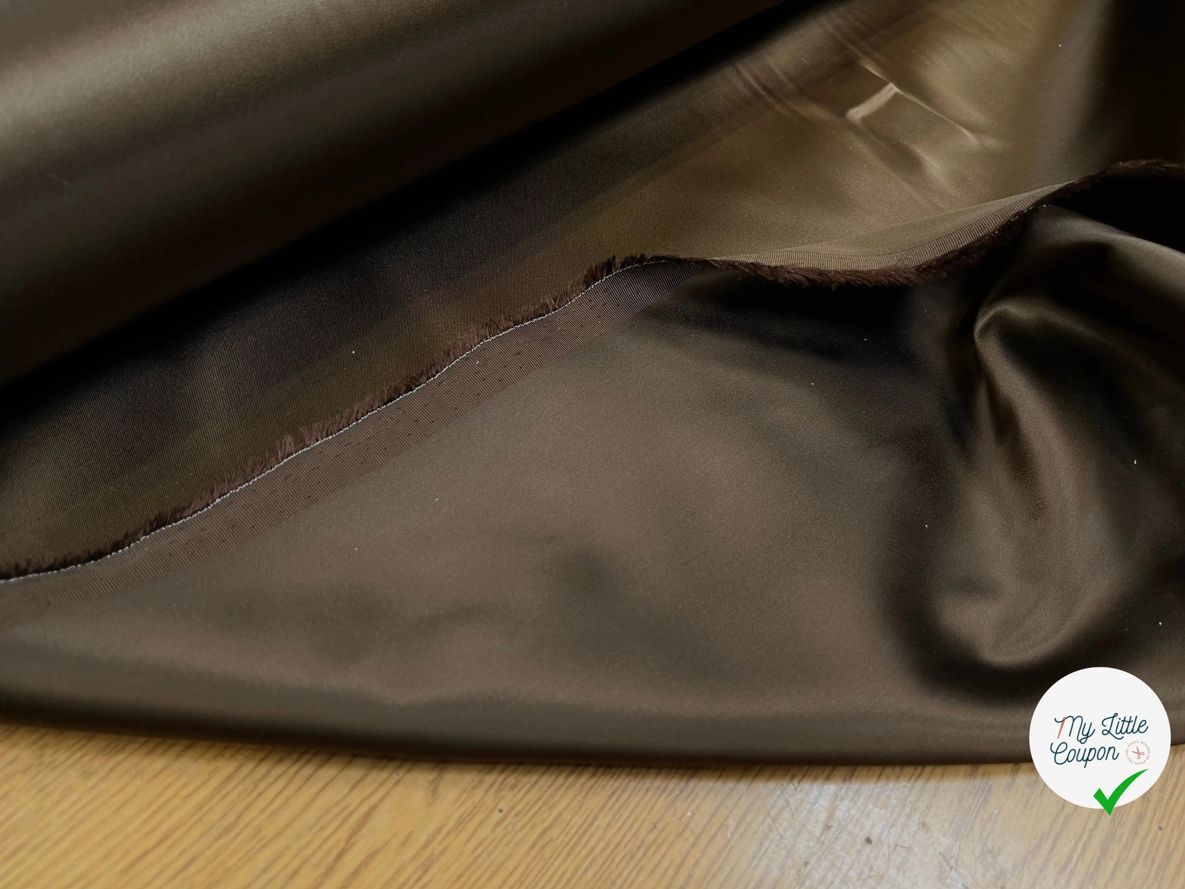 SATIN  VISCOSE LOURD CAFÉ DOLCÉ STRETCH - My Little Coupon